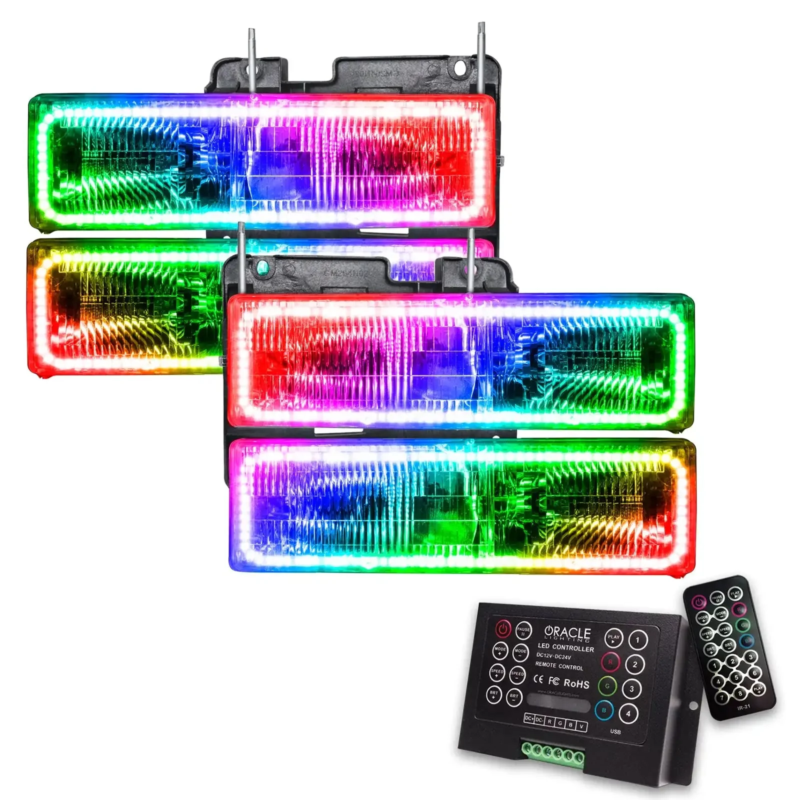ORACLE Lighting 1992-1999 GMC Yukon Pre-Assembled Halo Headlights - Image 9