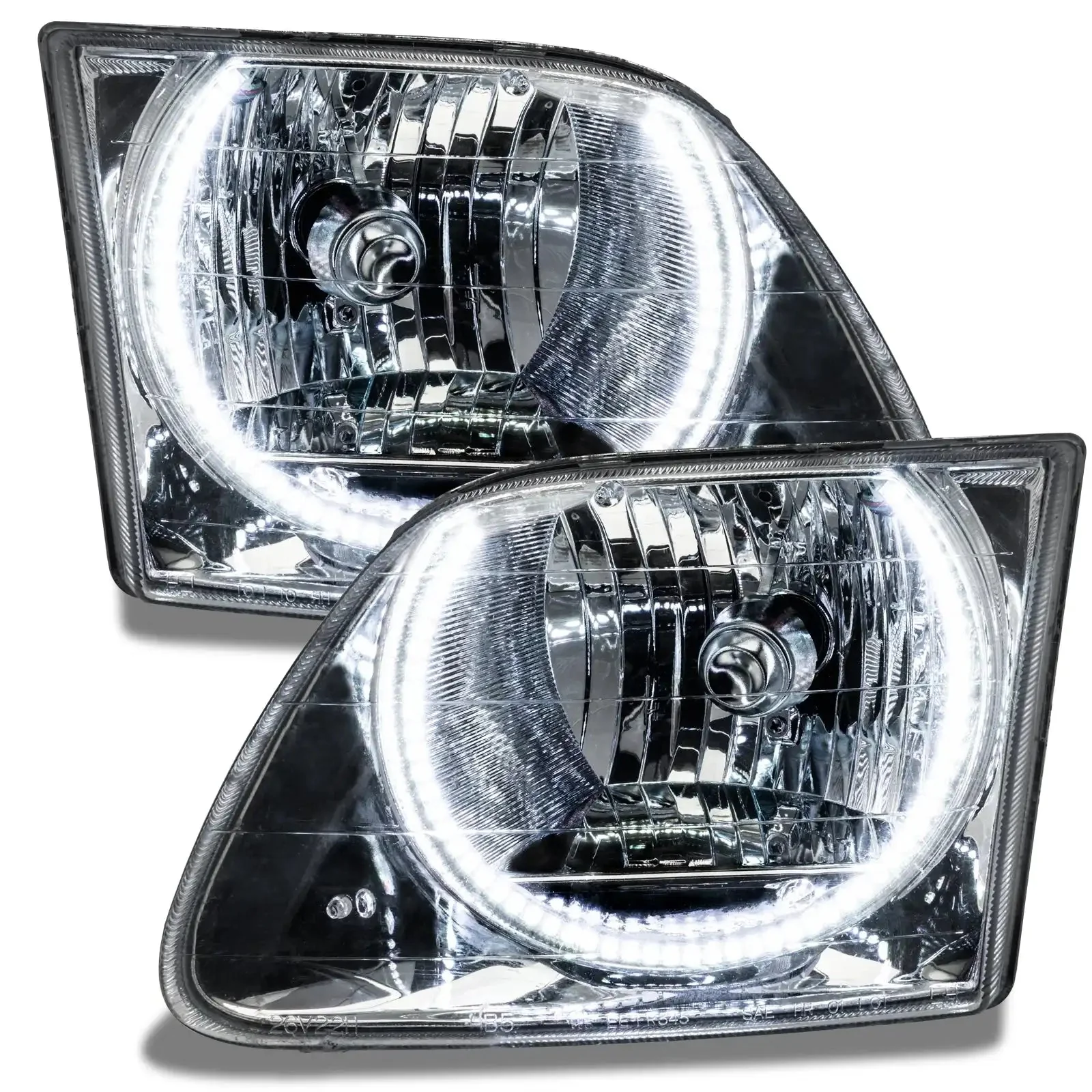 ORACLE Lighting 1997-2003 Ford F-150/F-250 Super Duty Pre-Assembled Halo Headlights - Chrome Housing - Image 6