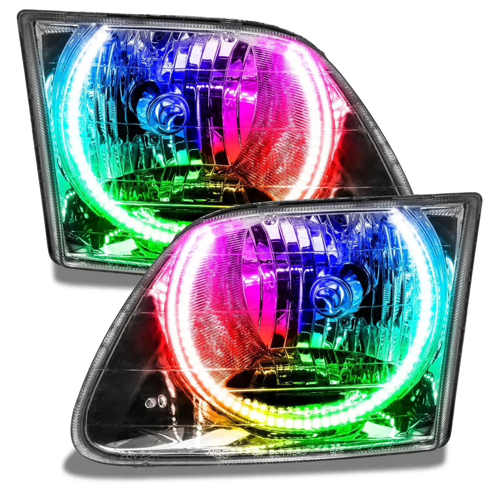 ORACLE Lighting 1997-2003 Ford F-150/F-250 Super Duty Pre-Assembled Halo Headlights - Chrome Housing - Image 7