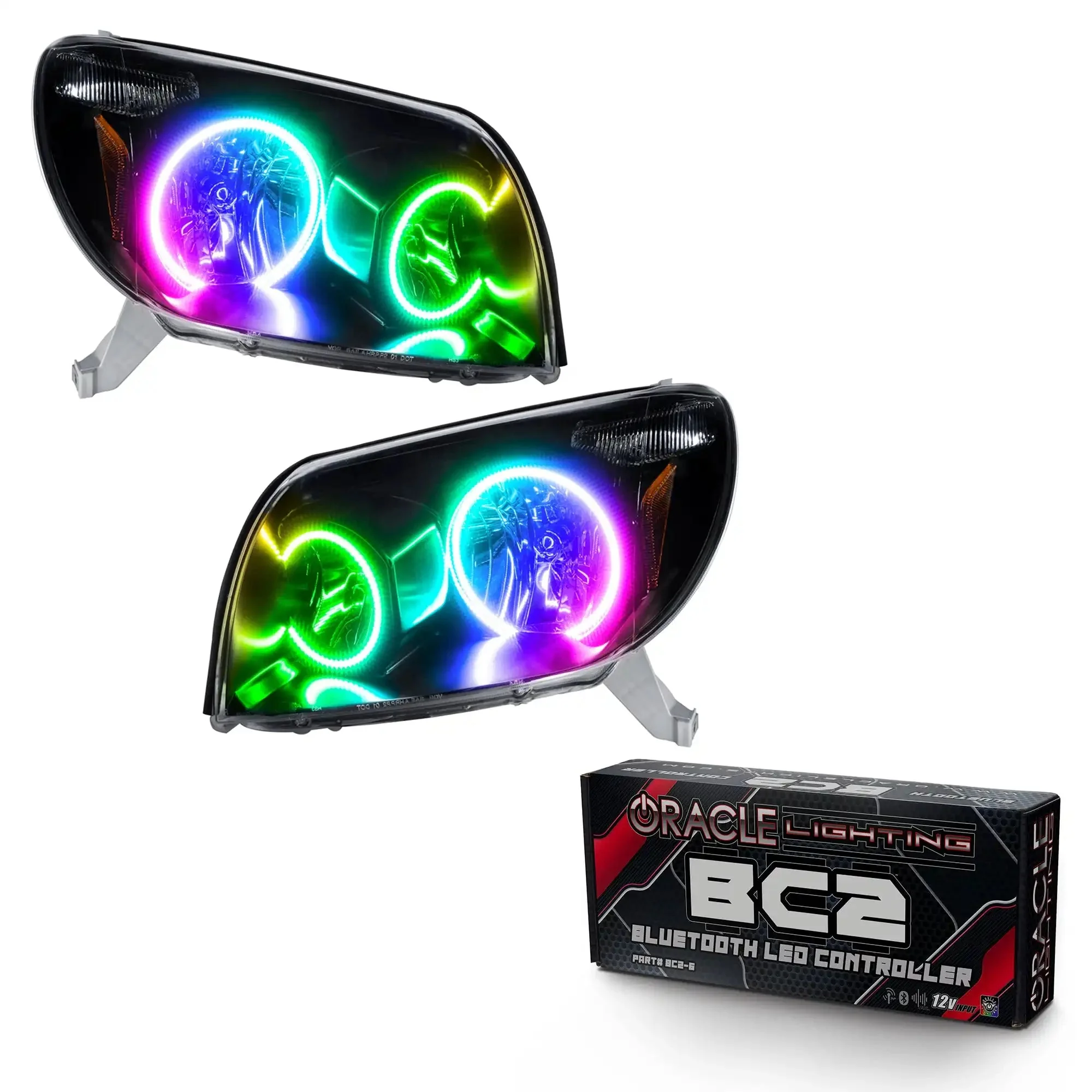 ORACLE Lighting 2003-2005 Toyota 4-Runner Pre-Assembled Halo Headlights - Black Housing - Non HID - Image 11