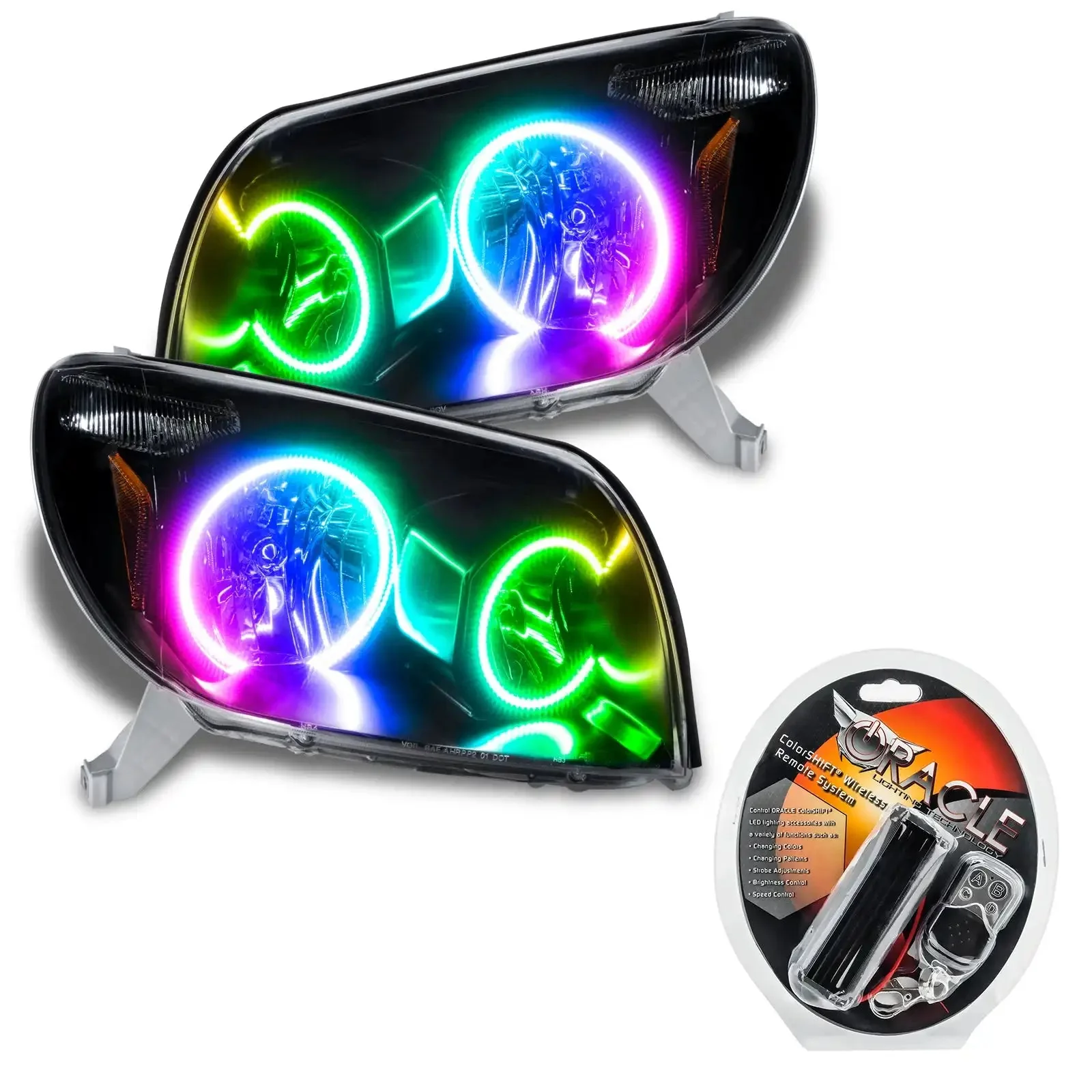 ORACLE Lighting 2003-2005 Toyota 4-Runner Pre-Assembled Halo Headlights - Black Housing - Non HID - Image 9