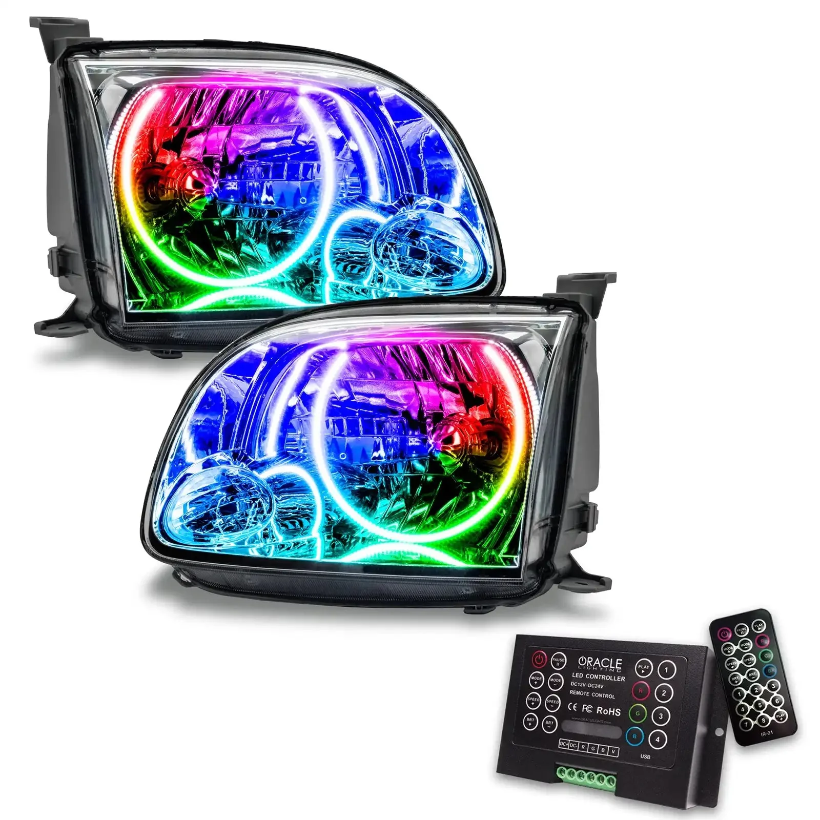 ORACLE Lighting 2005-2006 Toyota Tundra Regular/Accessible Cab Pre-Assembled LED Halo Headlights - Image 7