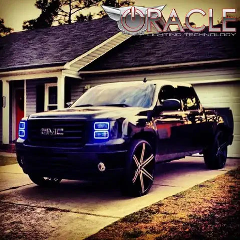 ORACLE Lighting 2007-2013 GMC Sierra LED Headlight Halo Kit (Square Style) - Image 3