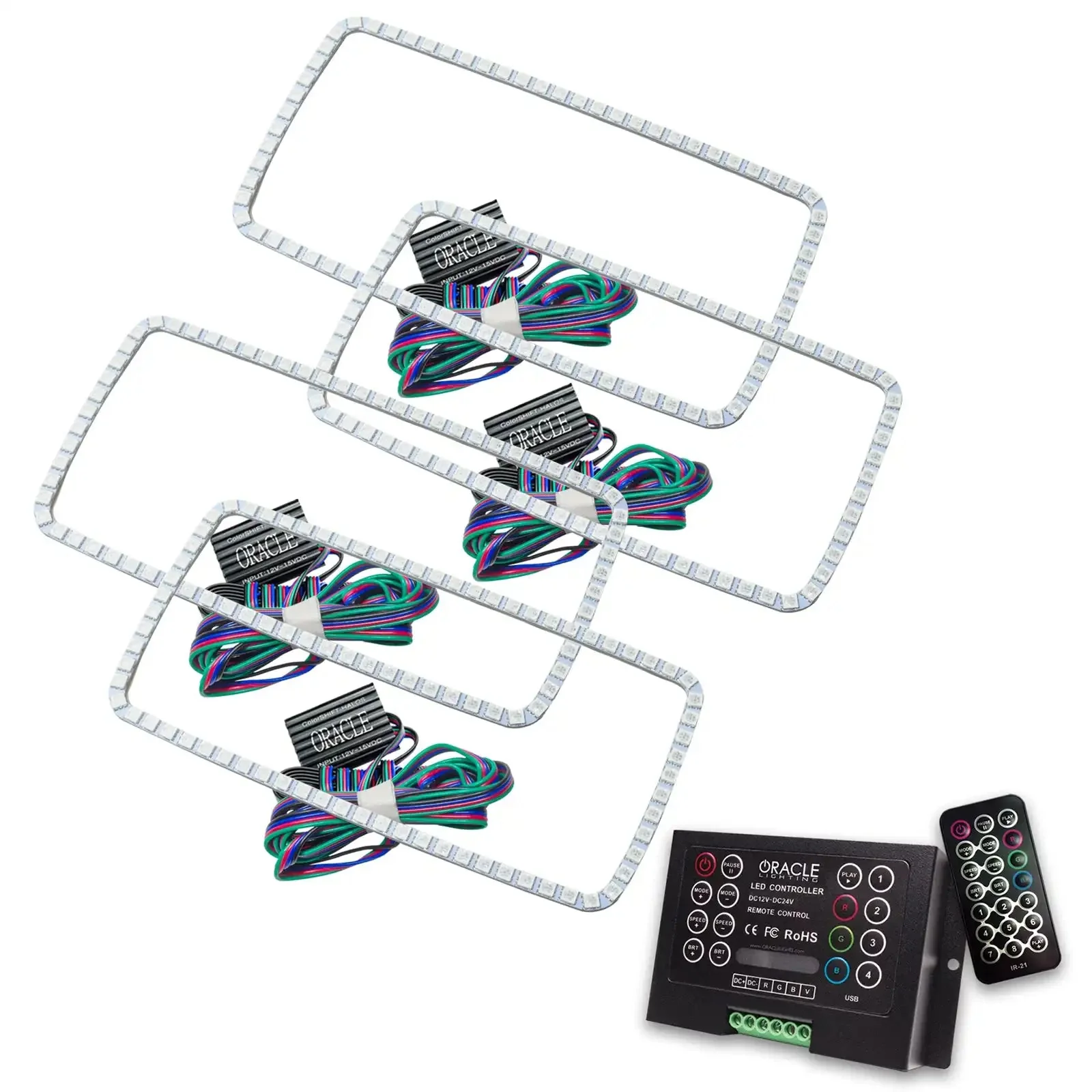 ORACLE Lighting 2007-2013 GMC Sierra LED Headlight Halo Kit (Square Style) - Image 8