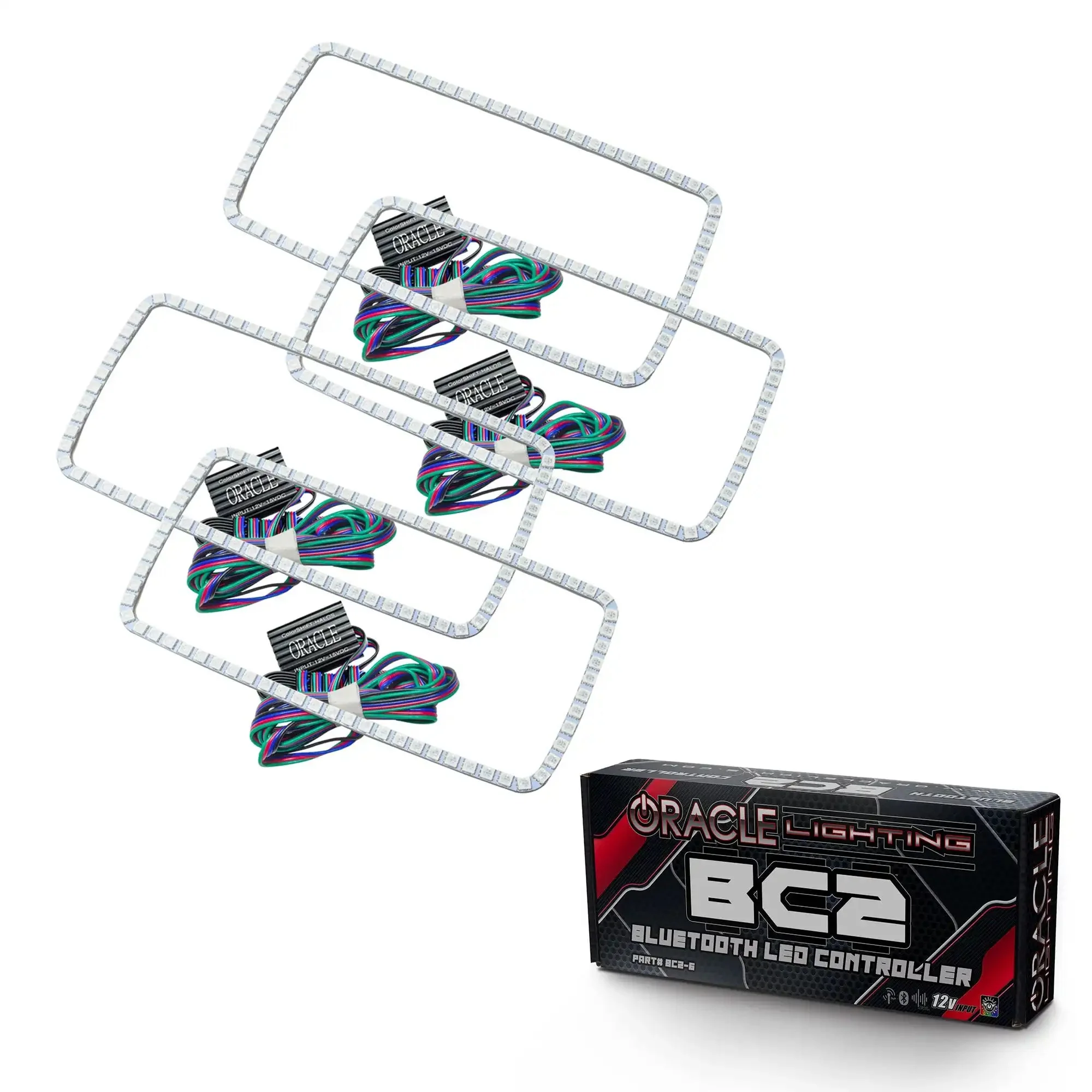 ORACLE Lighting 2007-2013 GMC Sierra LED Headlight Halo Kit (Square Style) - Image 9