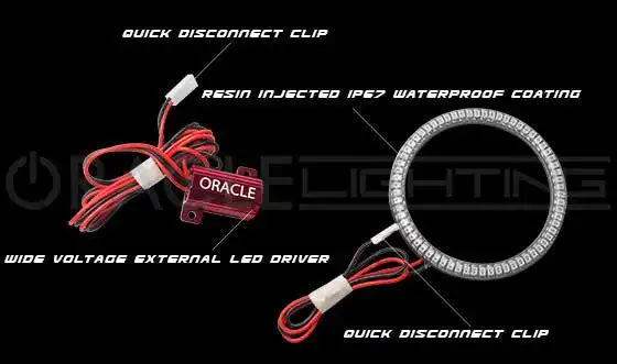 ORACLE Lighting 2007-2017 Jeep Wrangler JK LED Surface Mount Headlight Halo Kit - Image 8