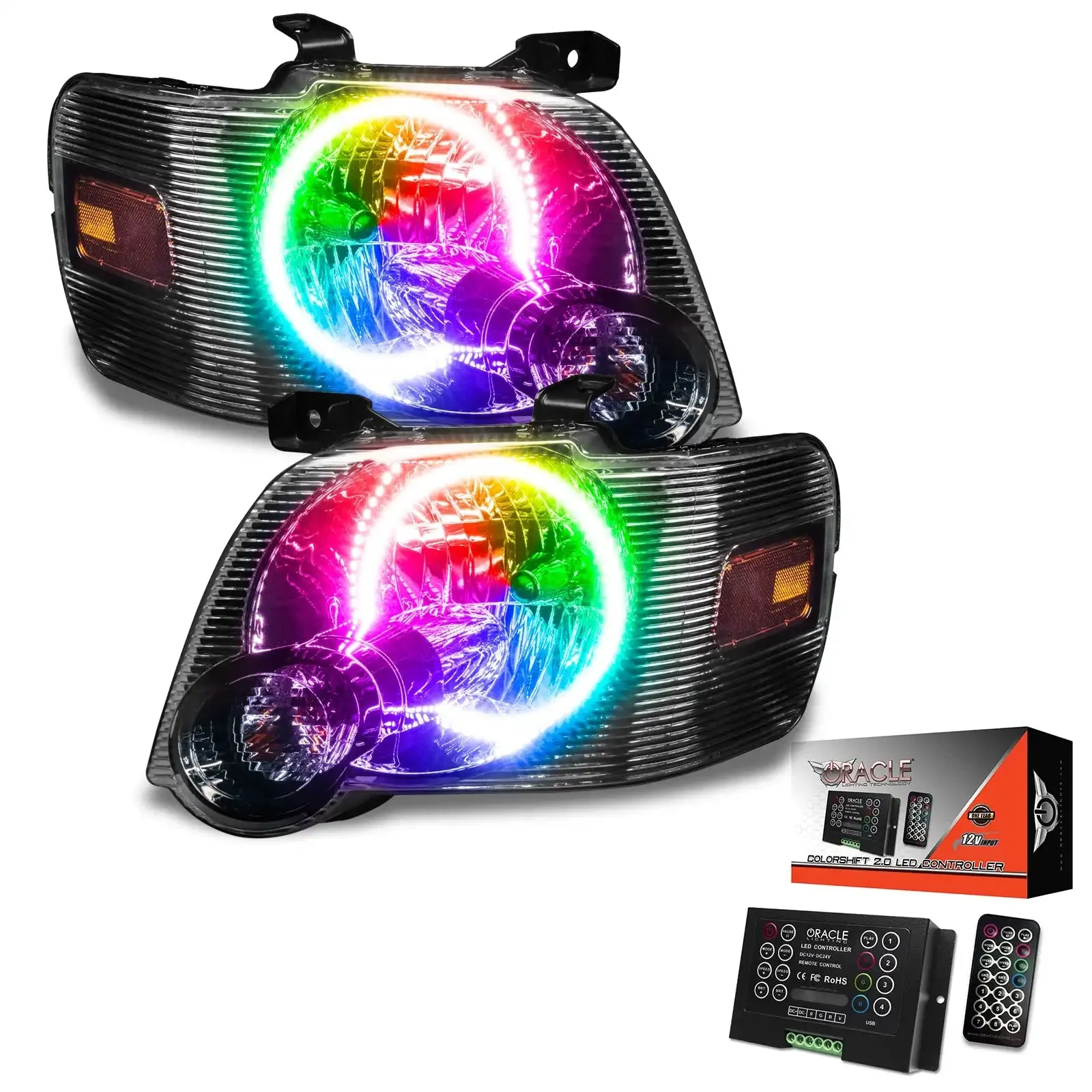 ORACLE Lighting 2008-2010 Ford Explorer Sport Trac Pre-Assembled Halo Headlights - Image 6