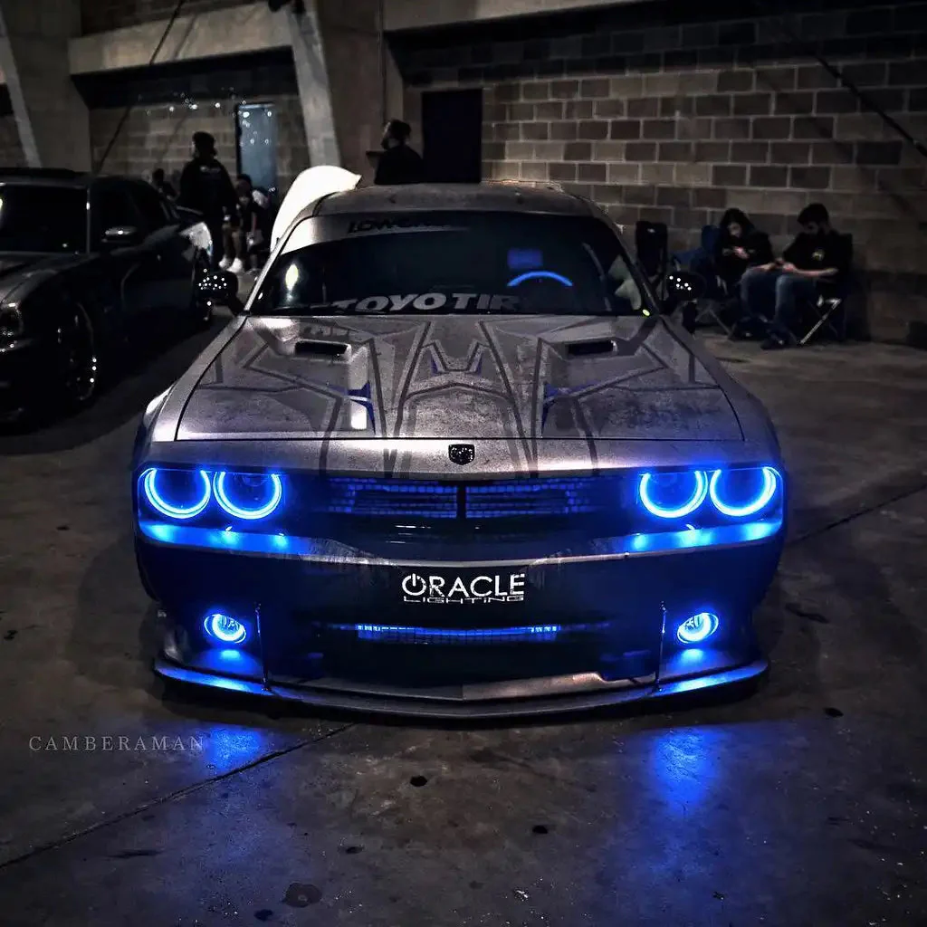 ORACLE Lighting 2008-2014 Dodge Challenger Dynamic ColorSHIFT Headlight Halo Kit - Surface Mount - Image 10