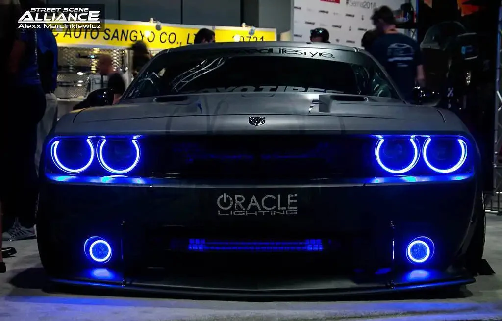 ORACLE Lighting 2008-2014 Dodge Challenger Dynamic ColorSHIFT Headlight Halo Kit - Surface Mount - Image 12