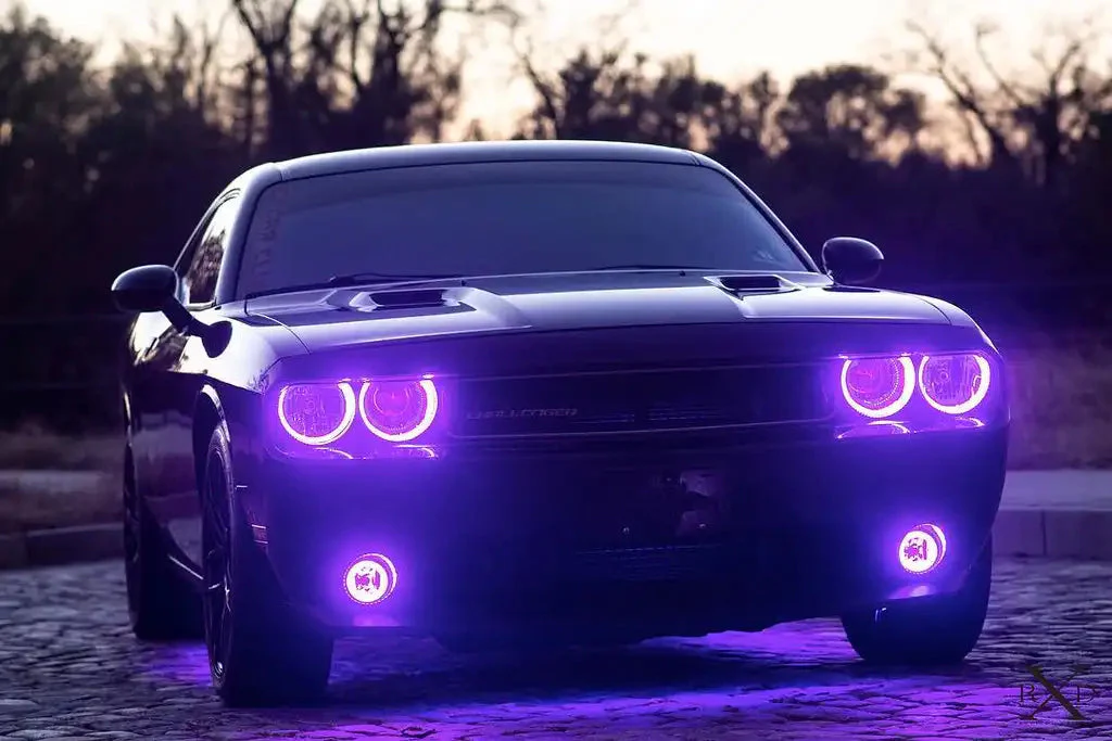 ORACLE Lighting 2008-2014 Dodge Challenger Dynamic ColorSHIFT Headlight Halo Kit - Surface Mount - Image 13