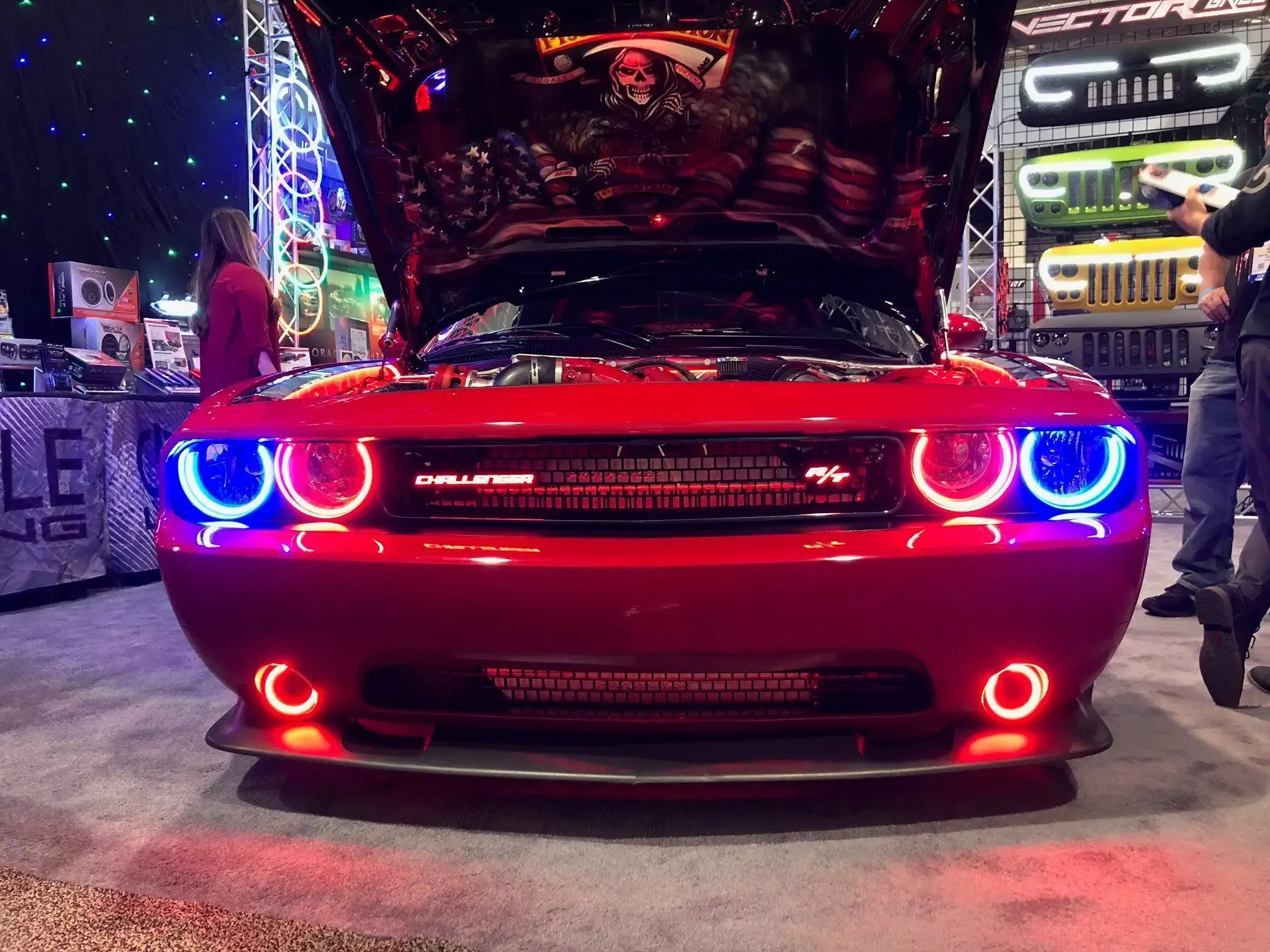 ORACLE Lighting 2008-2014 Dodge Challenger Dynamic ColorSHIFT Headlight Halo Kit - Surface Mount - Image 8