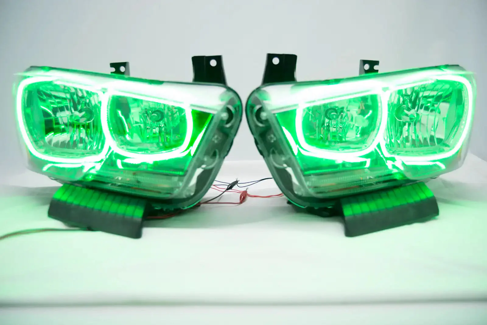 2011-2014 Dodge Charger Headlights - ORACLE Green LED Halo Kit Pre-Installed - Image 3