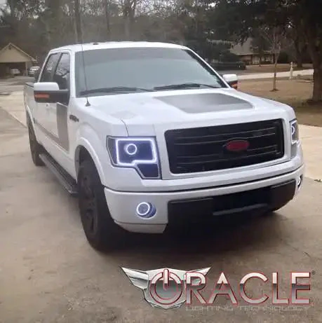 ORACLE Lighting 2013-2014 Ford F150/Raptor Projector/HID Style LED Headlight Halo Kit - Image 9