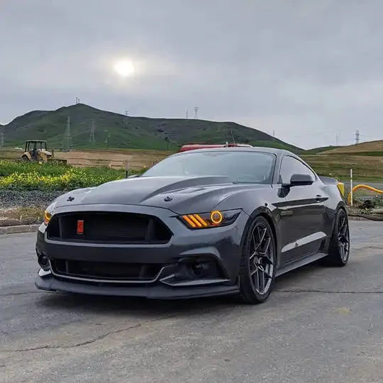 2015-2017 Ford Mustang Pre-Assembled Headlights -Dynamic ColorSHIFT RGB+A -Black Edition - Image 13