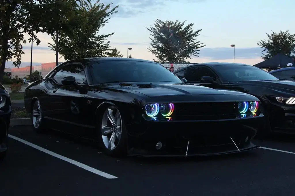 ORACLE Lighting 2015-2023 Dodge Challenger Dynamic ColorSHIFT Headlight Halo Kit - Surface Mount - Image 4