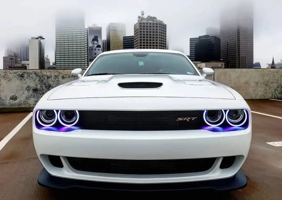 ORACLE Lighting 2015-2023 Dodge Challenger Dynamic ColorSHIFT Headlight Halo Kit - Surface Mount - Image 8