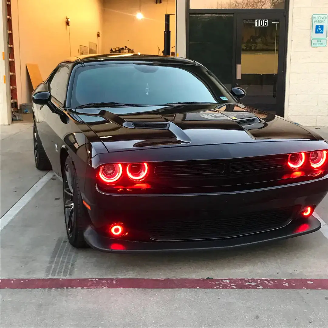 ORACLE Lighting 2015-2023 Dodge Challenger Dynamic ColorSHIFT Headlight Halo Kit - Surface Mount - Image 9