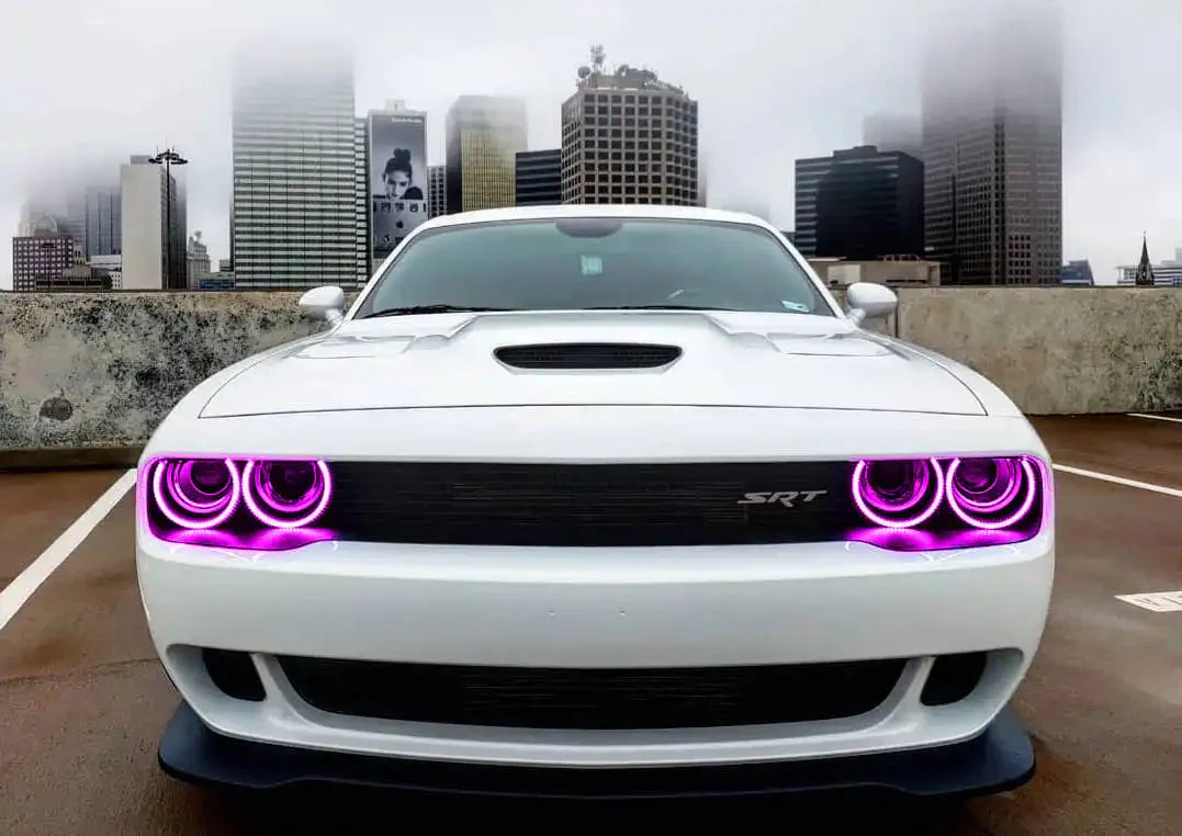 ORACLE Lighting 2015-2023 Dodge Challenger LED Surface Mount Headlight Halo Kit - Image 40