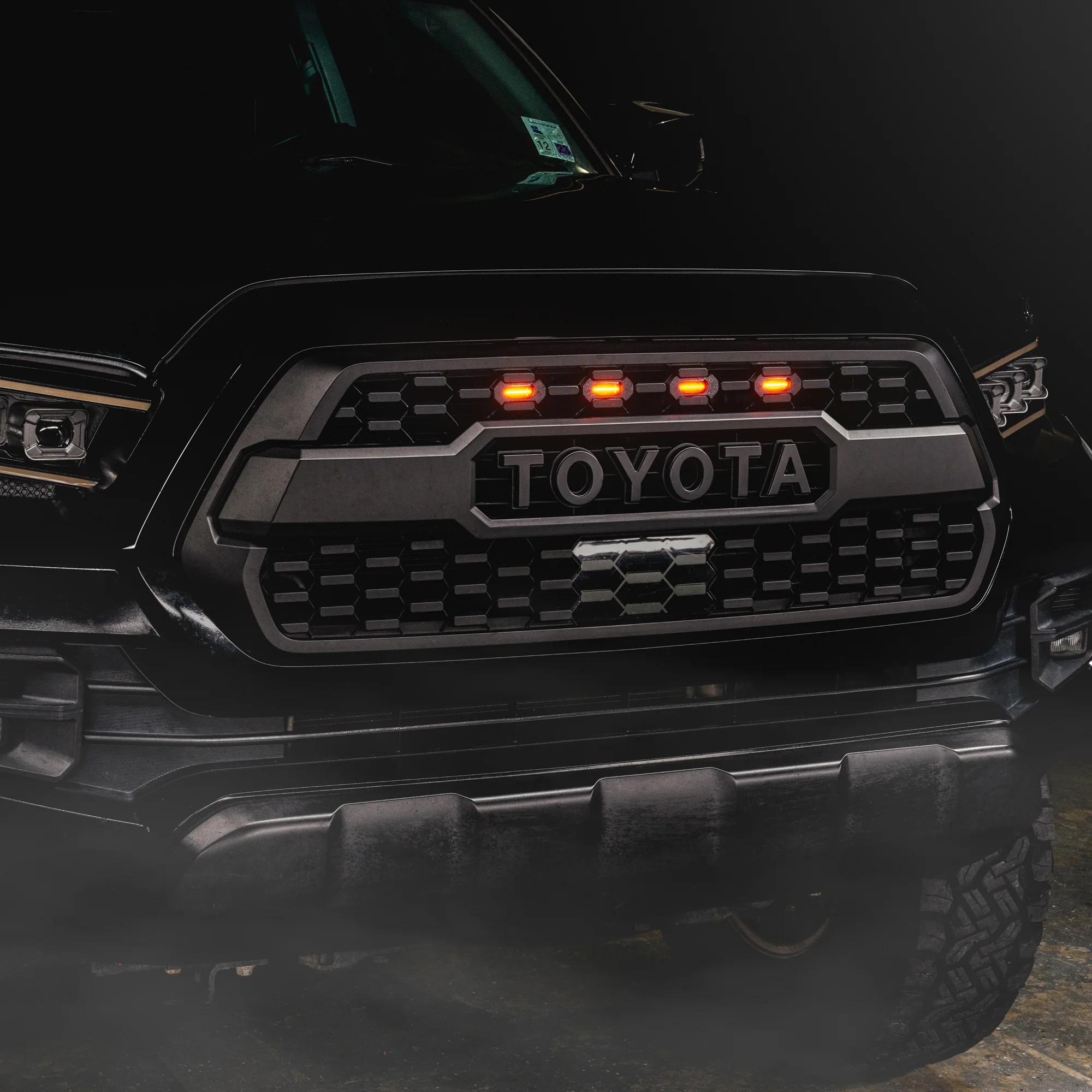 2016-2023 Gen 3 Toyota Tacoma TRD PRO Pre-Runner Style LED Grill Light Kit - Image 4