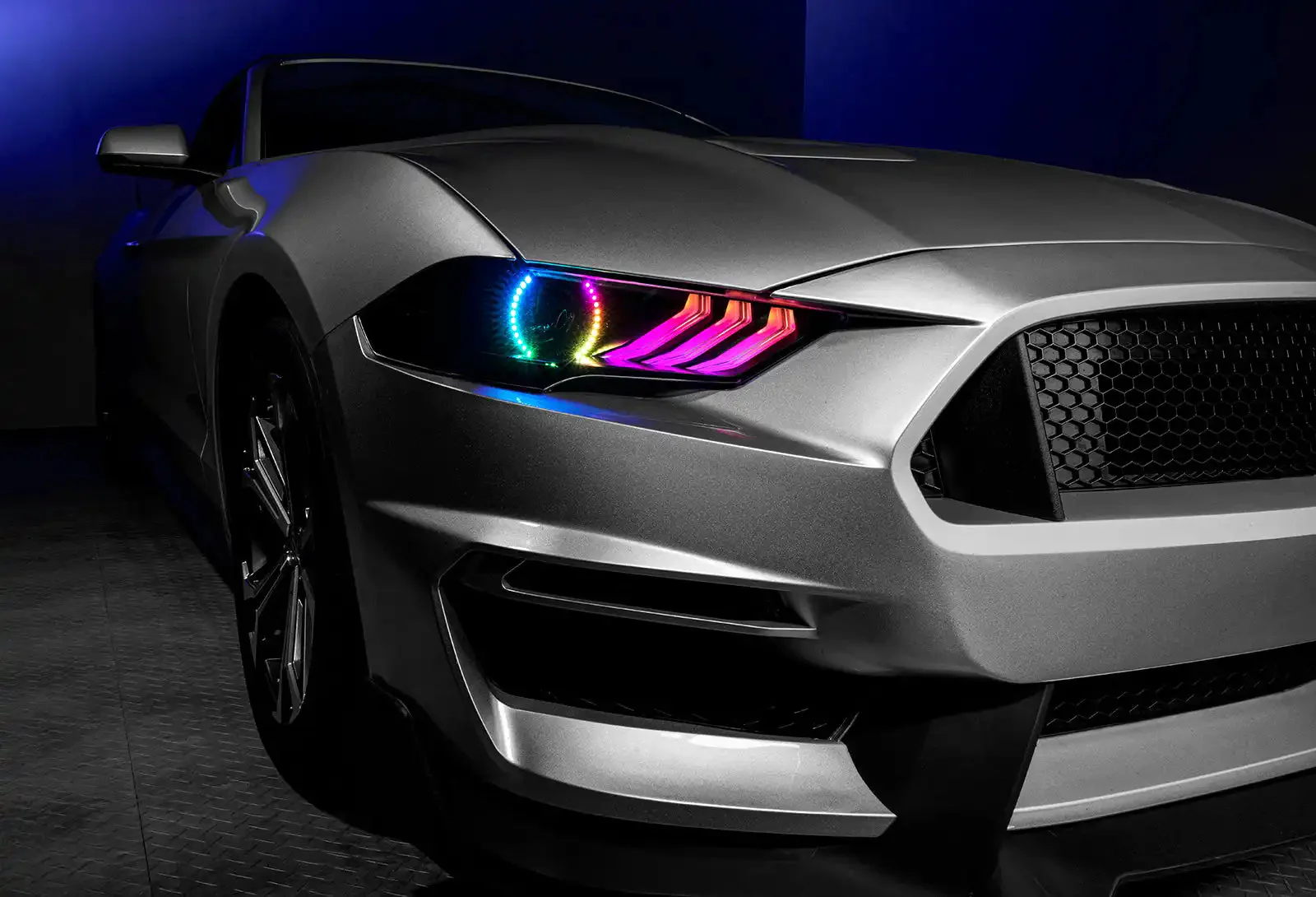 ORACLE Lighting 2018-2023 Ford Mustang Dynamic ColorSHIFT DRL Upgrade w/Halo Kit & Sequential Turn Signal - Image 32