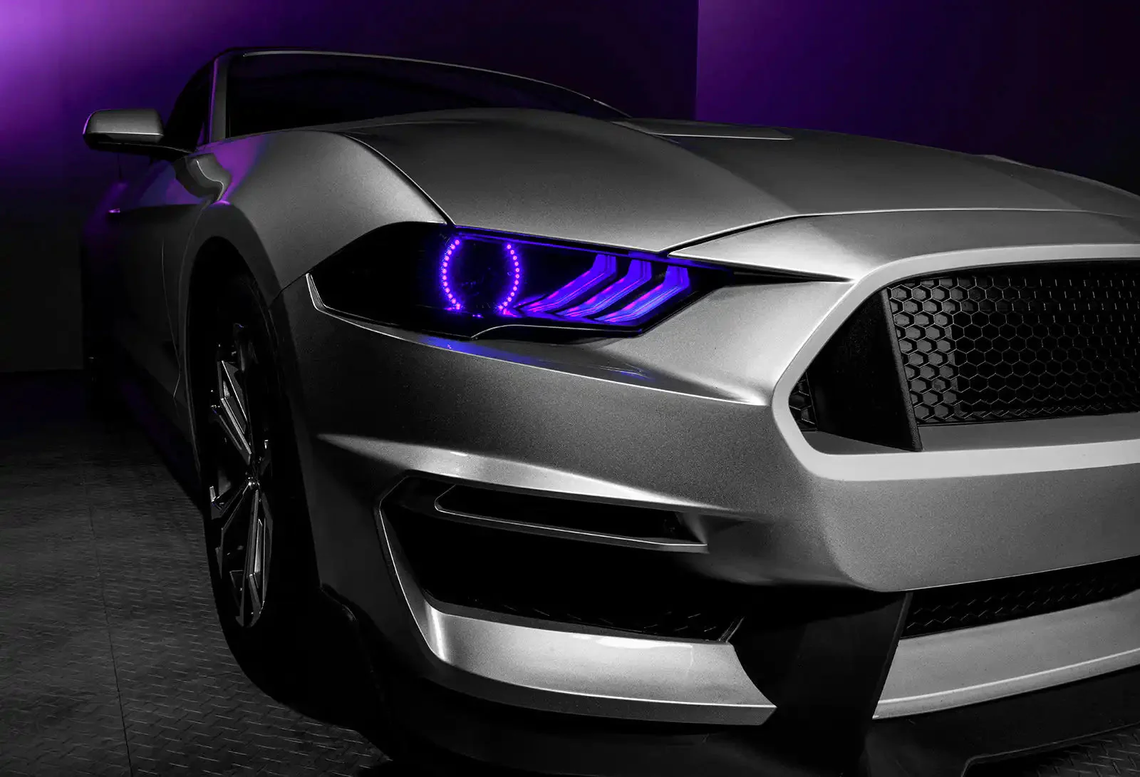 ORACLE Lighting 2018-2023 Ford Mustang Dynamic ColorSHIFT DRL Upgrade w/Halo Kit & Sequential Turn Signal - Image 36