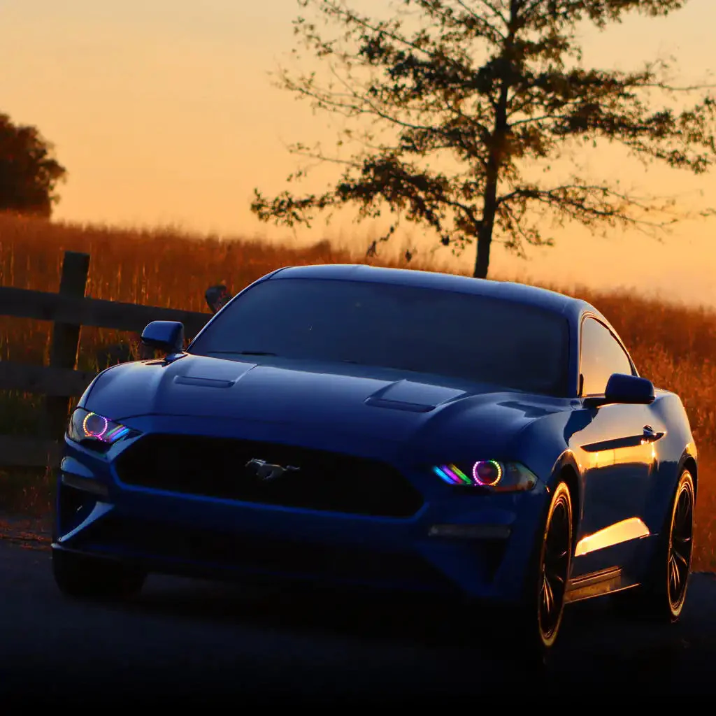 ORACLE Lighting 2018-2023 Ford Mustang Dynamic ColorSHIFT DRL Upgrade w/Halo Kit & Sequential Turn Signal - Image 45