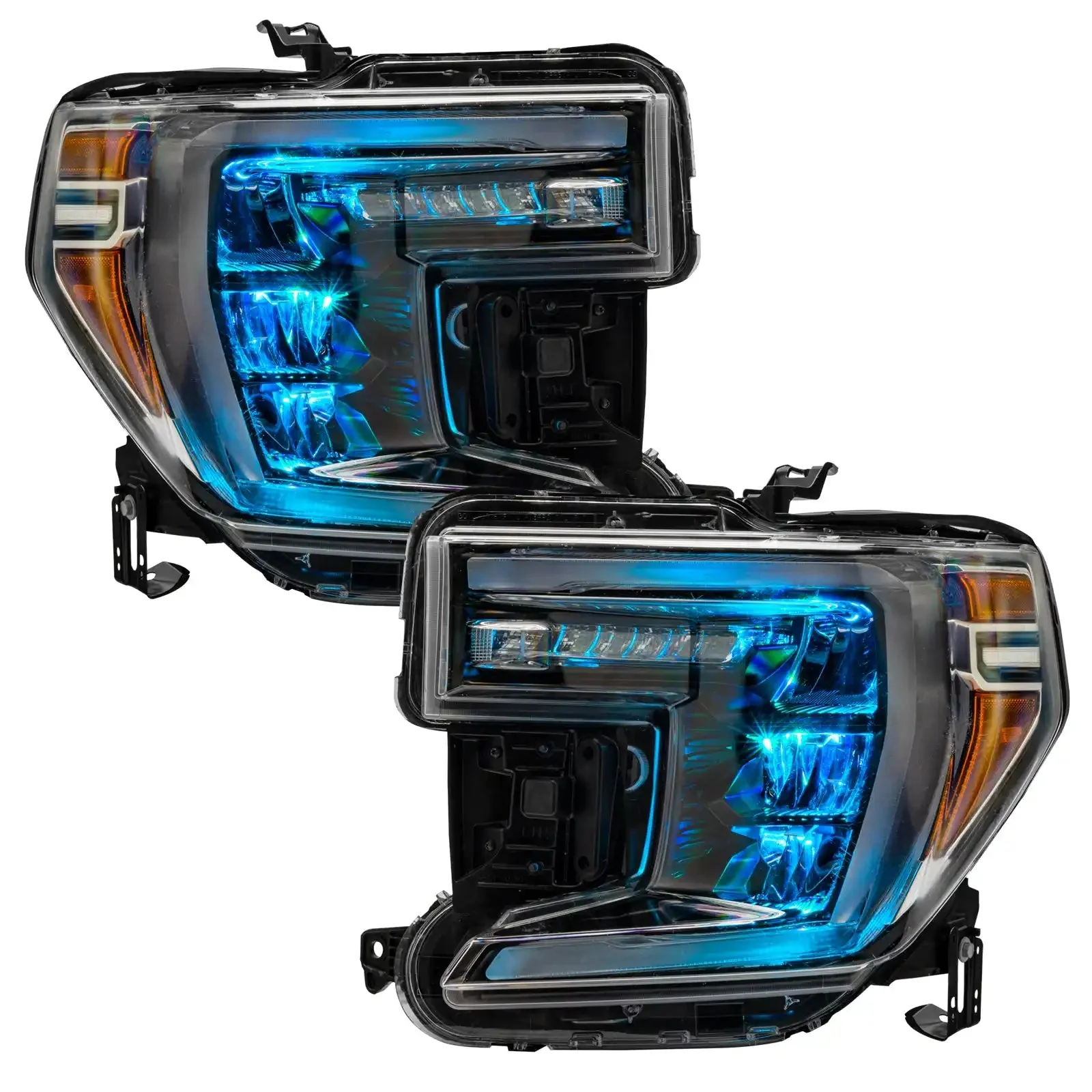 ORACLE Lighting 2019-2022 GMC Sierra 1500 ColorSHIFT RGB Demon Eye Headlight Upgrade - Image 4