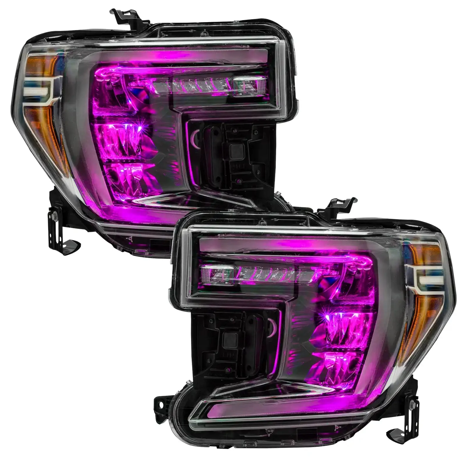 ORACLE Lighting 2019-2022 GMC Sierra 1500 ColorSHIFT RGB Demon Eye Headlight Upgrade - Image 6