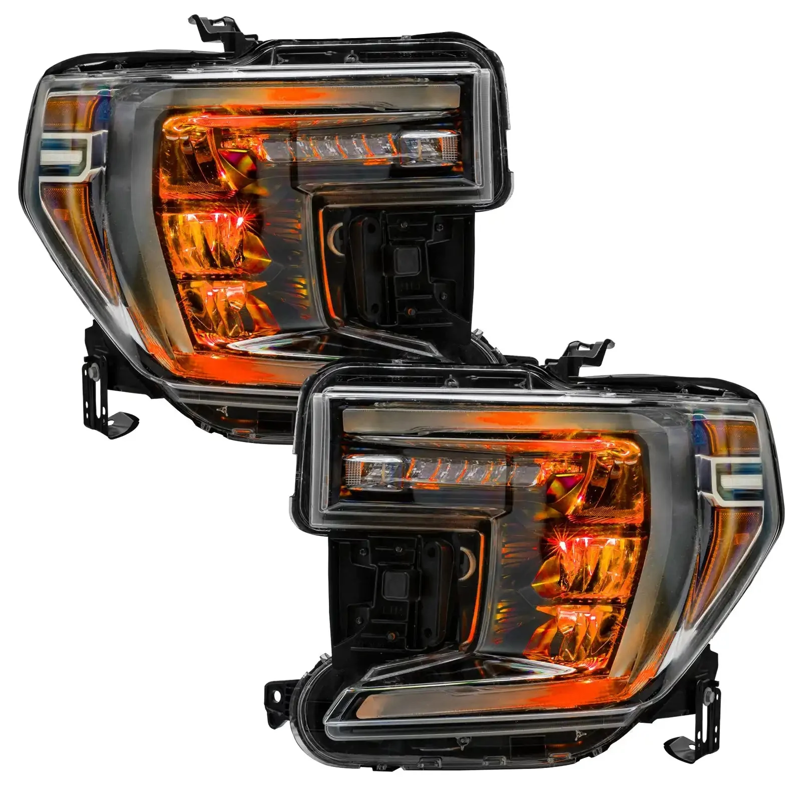ORACLE Lighting 2019-2022 GMC Sierra 1500 ColorSHIFT RGB Demon Eye Headlight Upgrade - Image 9