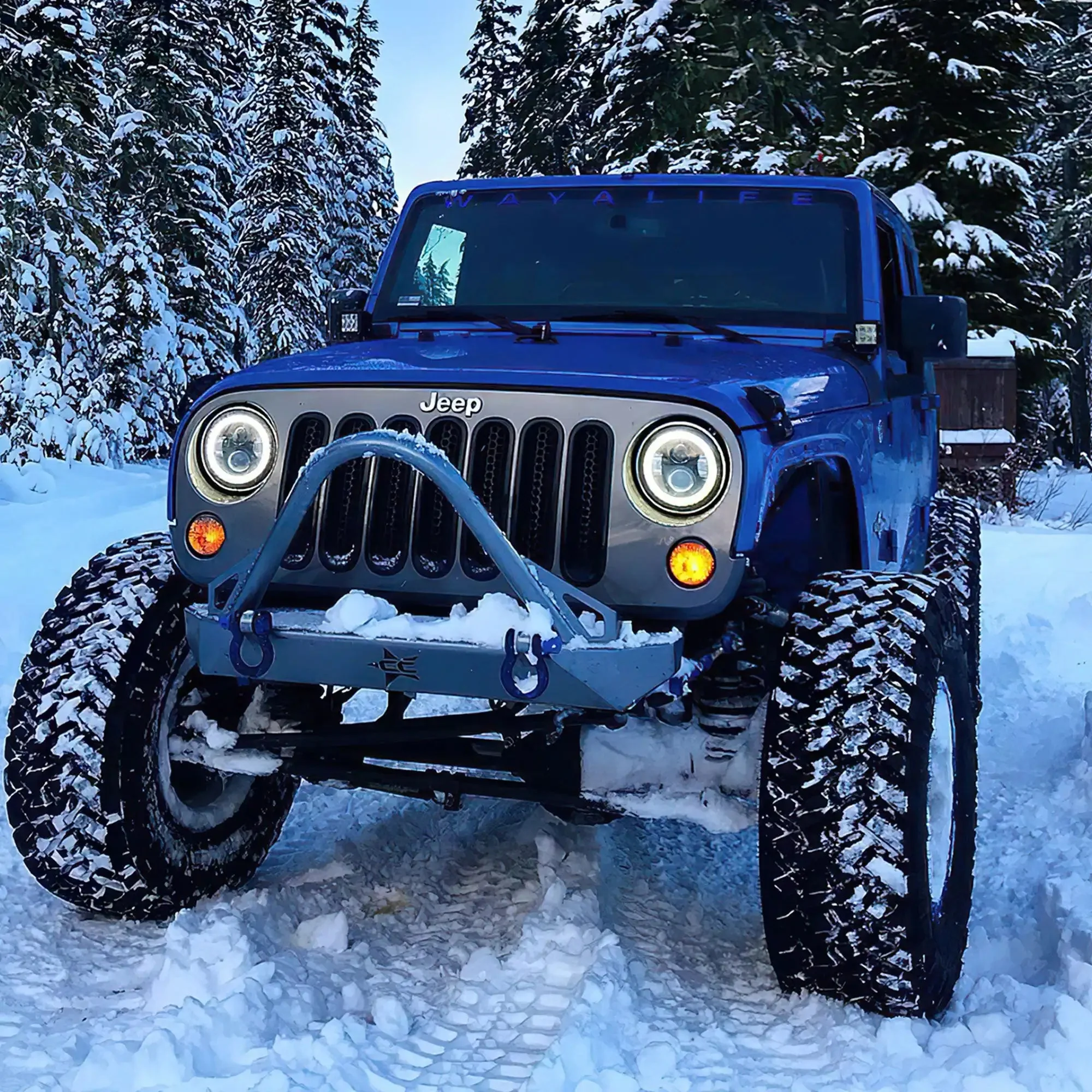 2007-2018 Jeep Wrangler JK Switchback LED Halo Headlights- DRL and Turn Signal - Image 12