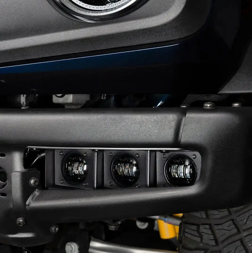 2021-2026 Ford Bronco Triple LED Fog Light Kit - Steel Modular Bumper | 90W - Image 15