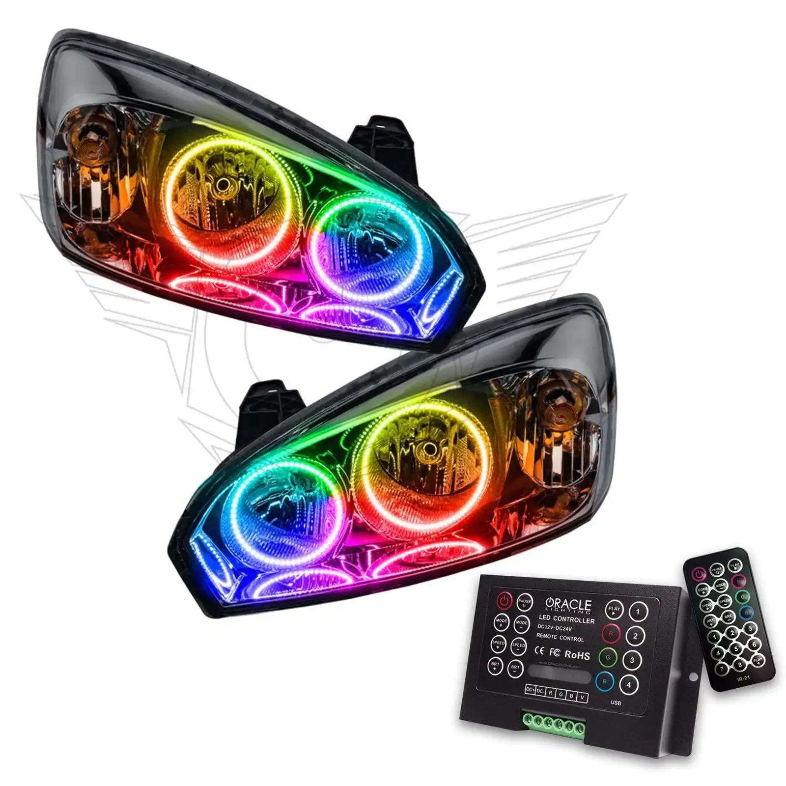 ORACLE Lighting 2004-2007 Chevrolet Malibu Pre-Assembled Halo Headlights - Image 7