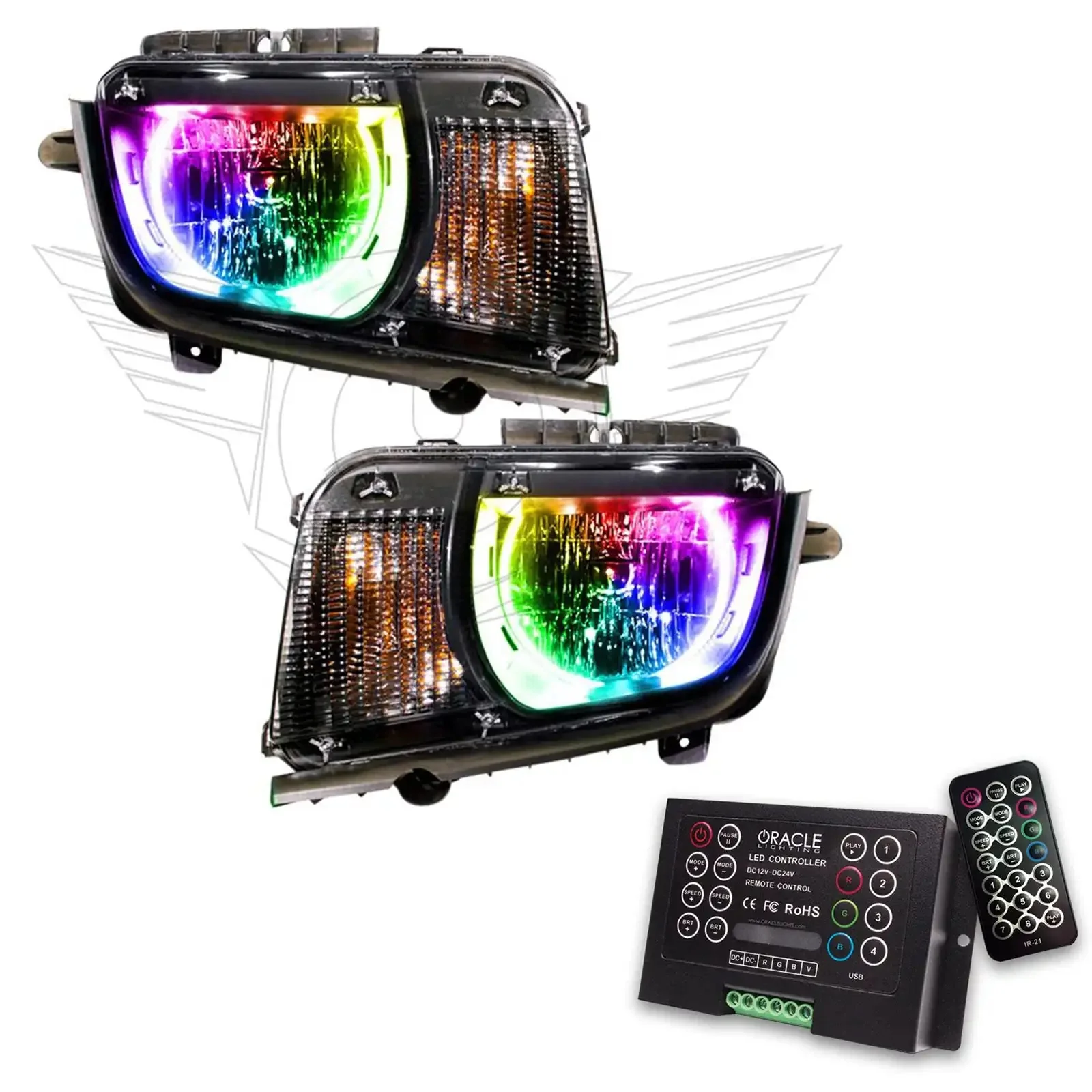 ORACLE Lighting 2010-2013 Chevrolet Camaro Non RS Pre-Assembled Halo Headlights - Image 10