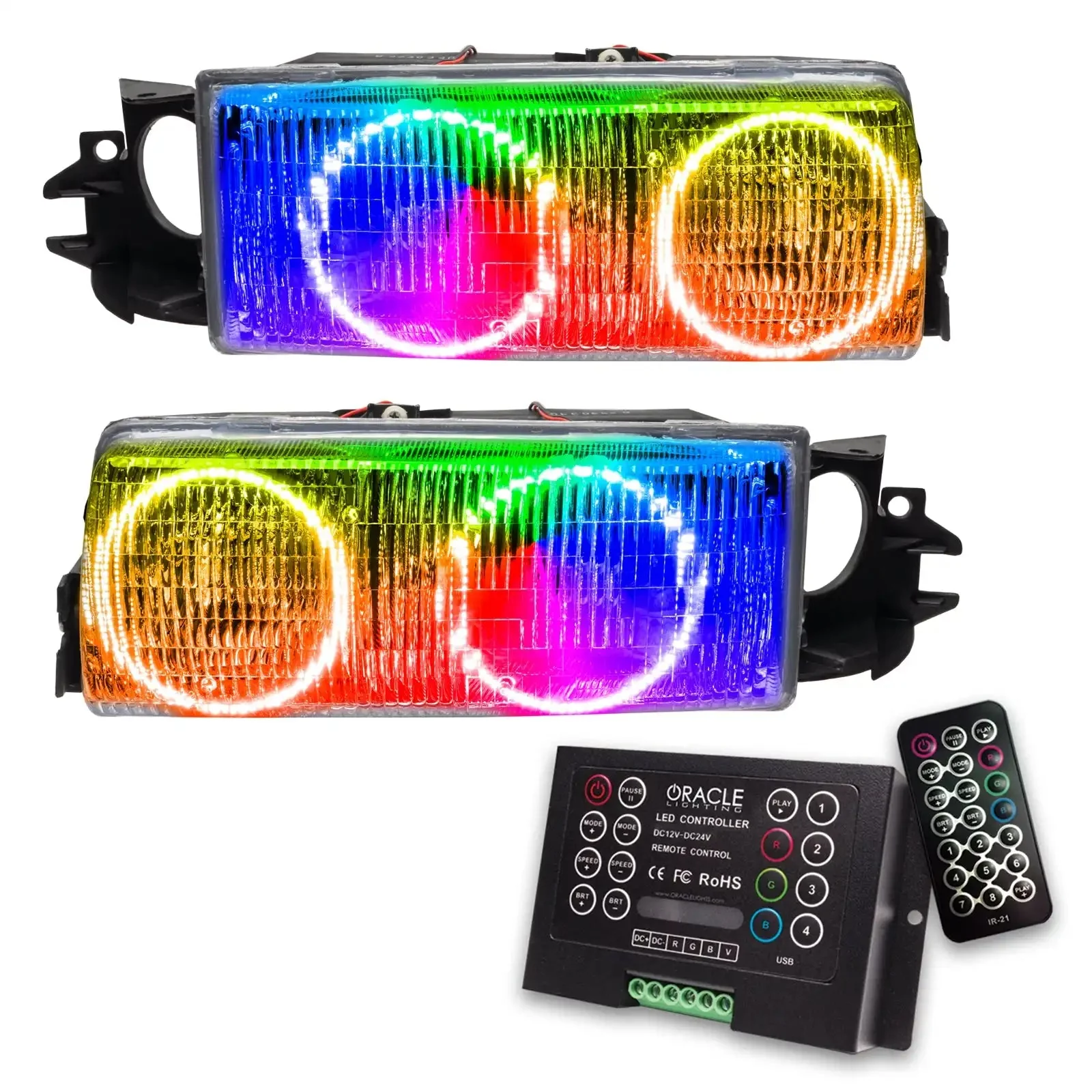 ORACLE Lighting 1991-1996 Chevrolet Caprice Pre-Assembled Halo Headlights - Image 11