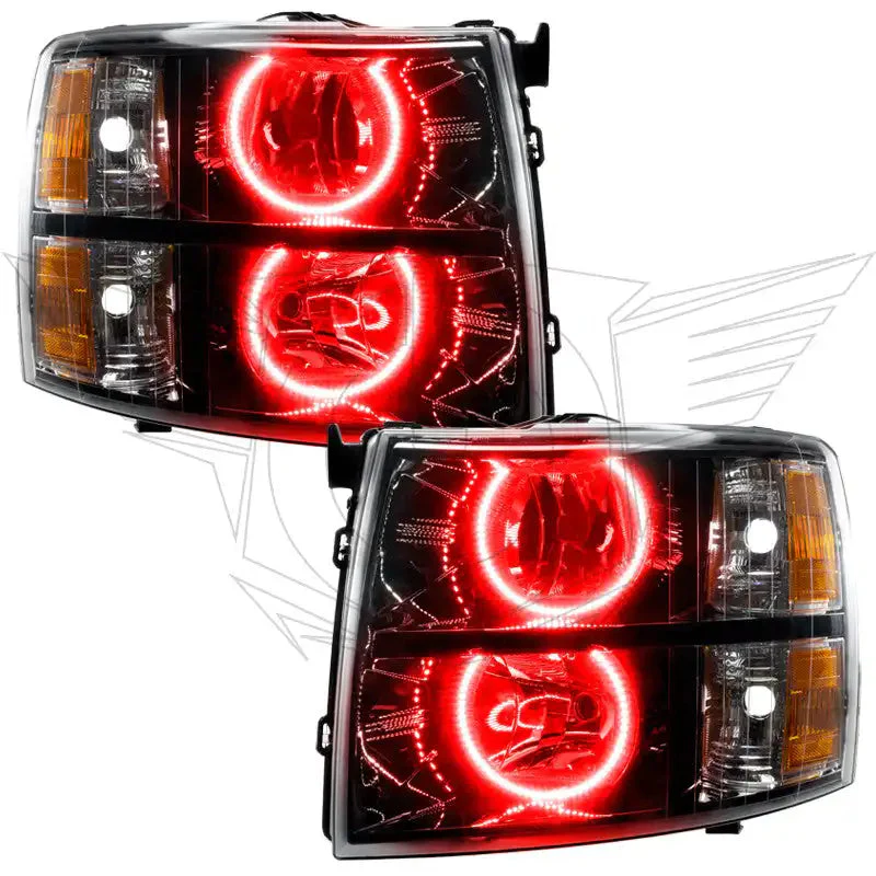 ORACLE Lighting 2007-2013 Chevrolet Silverado Pre-Assembled Halo Headlights - Black Housing - Image 8
