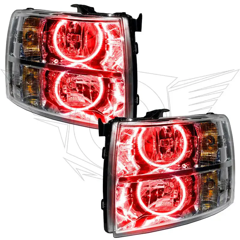 ORACLE Lighting 2007-2013 Chevy Silverado Pre-Assembled Halo Headlights - Chrome Housing - Image 8