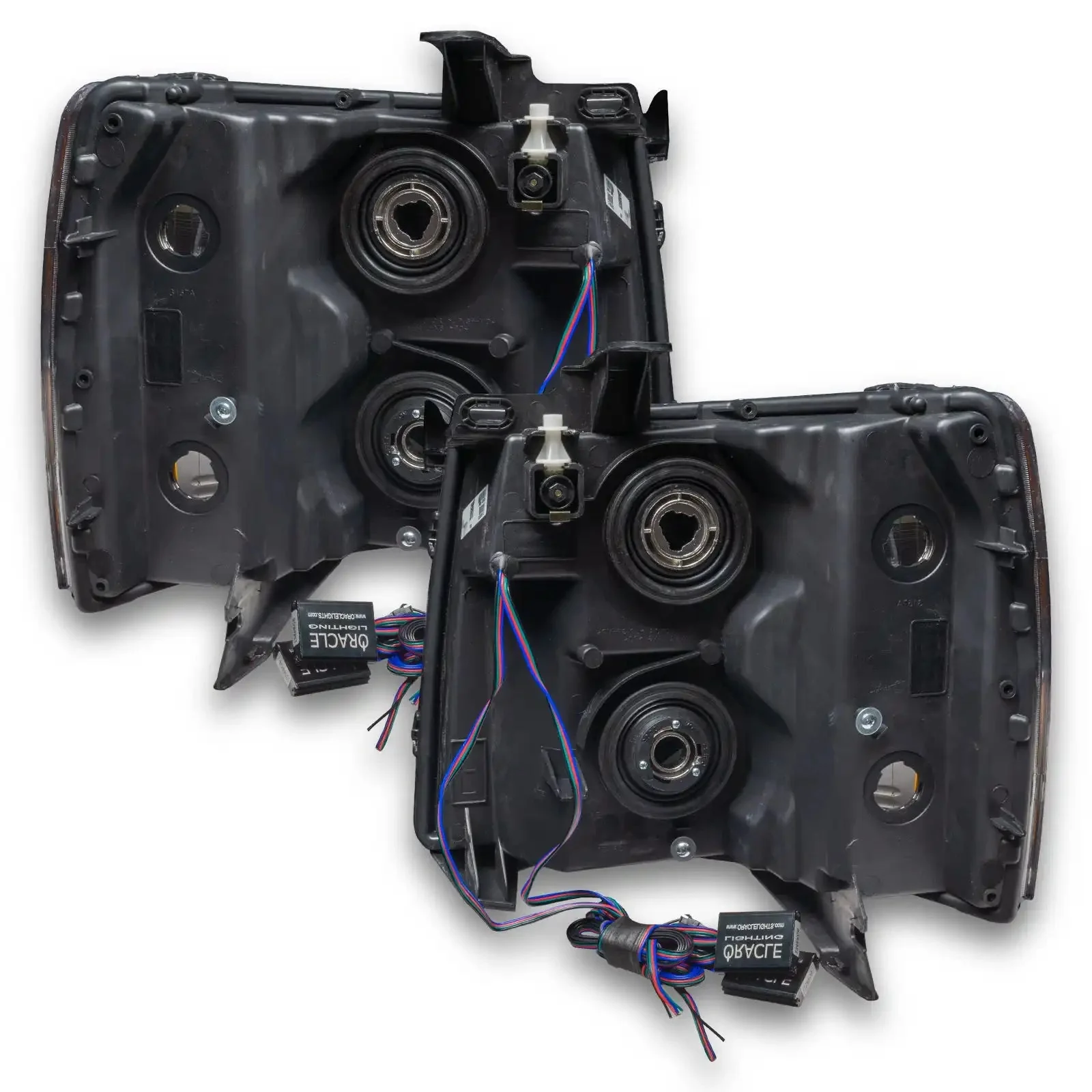 ORACLE Lighting 2007-2013 Chevrolet Silverado Pre-Assembled LED Square Style Halo Headlights - (Chrome Housing) - Image 4