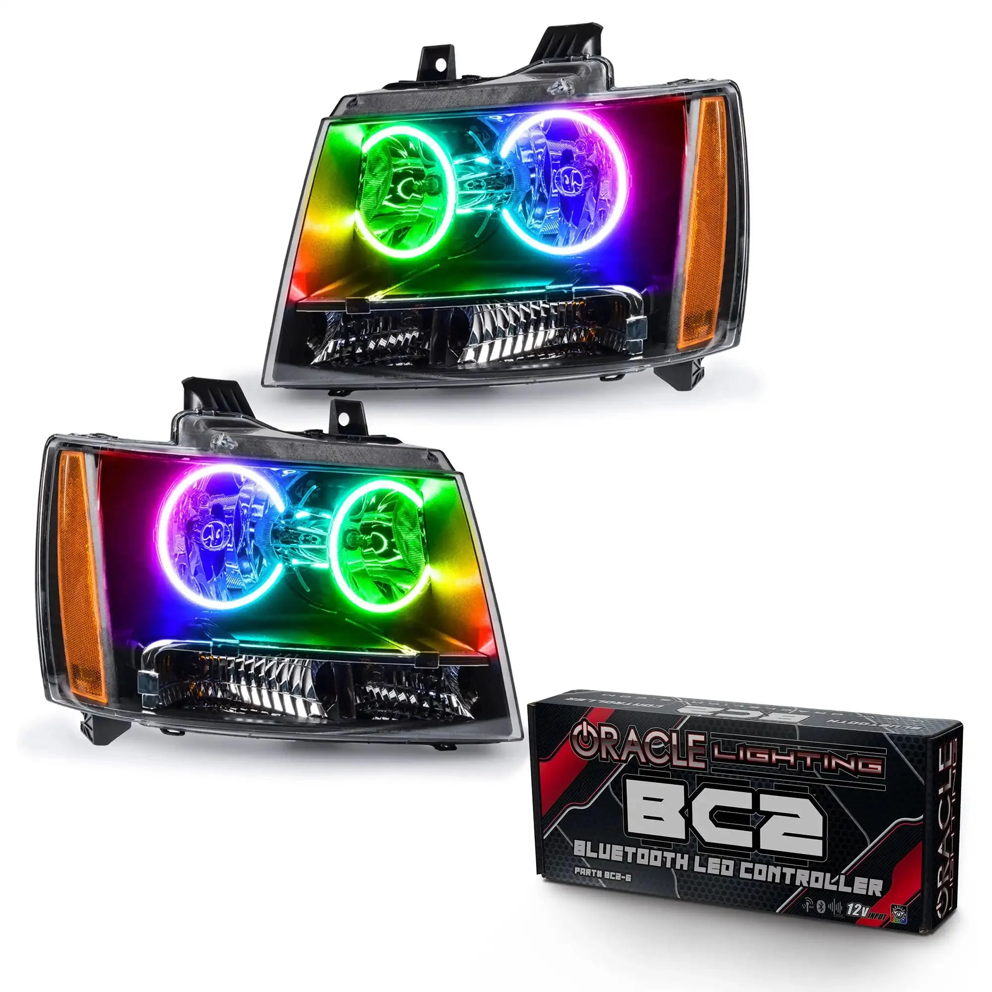 ORACLE Lighting 2007-2014 Chevrolet Suburban Pre-Assembled Halo Headlights - Image 11