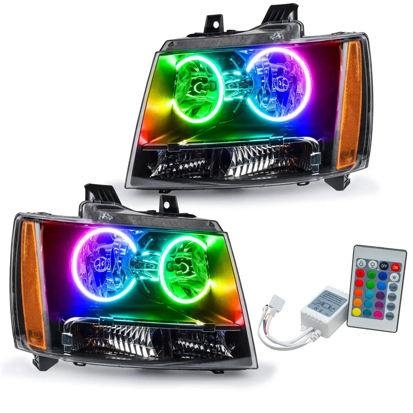 ORACLE Lighting 2007-2014 Chevrolet Suburban Pre-Assembled Halo Headlights - Image 9