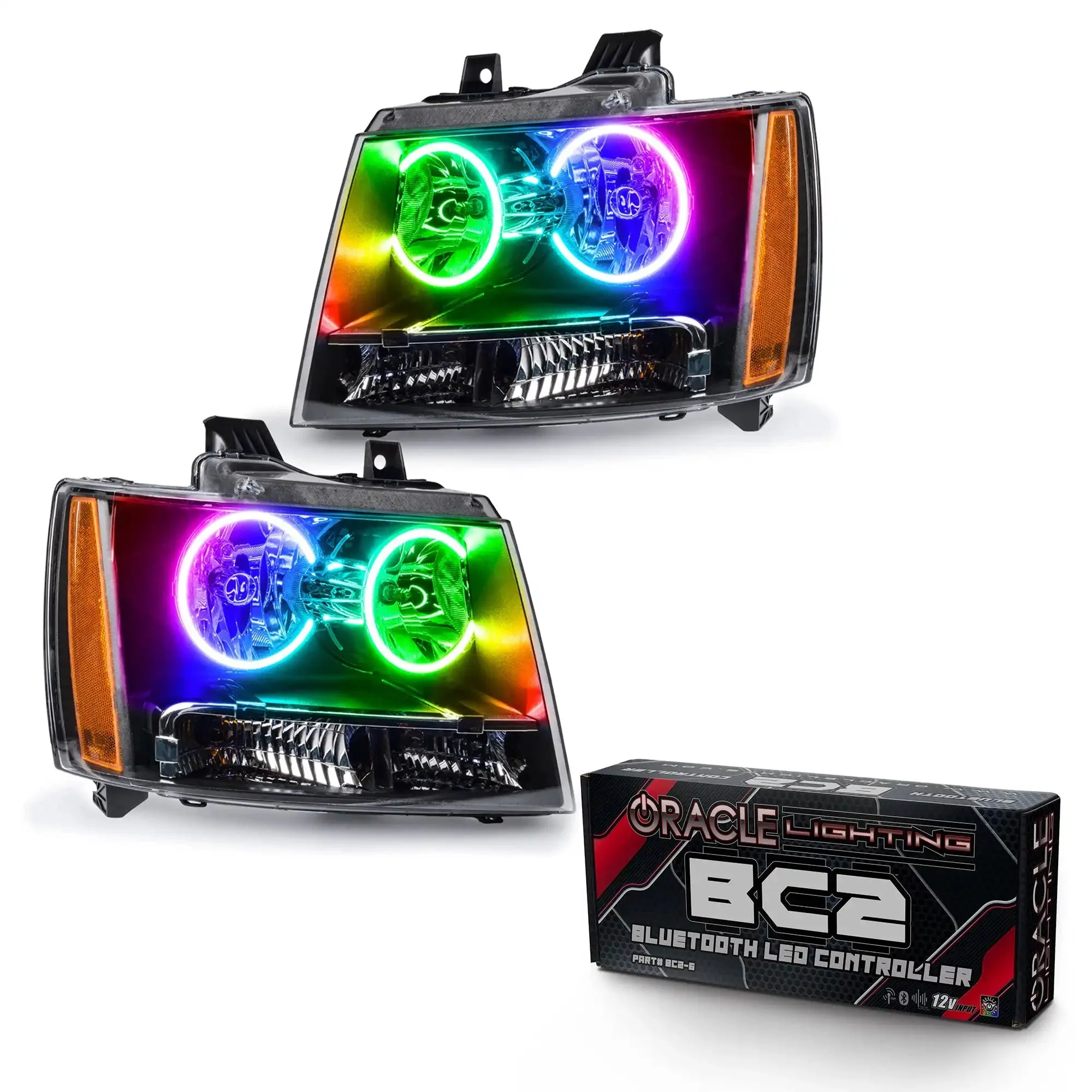 ORACLE Lighting 2007-2014 Chevrolet Tahoe Pre-Assembled Halo Headlights - Image 12