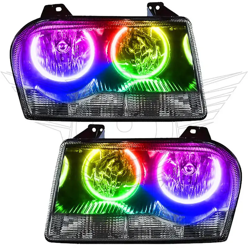 ORACLE Lighting 2005-2010 Chrysler 300 Base V6 Pre-Assembled Halo Headlights - Non HID - Chrome Housing - Image 5