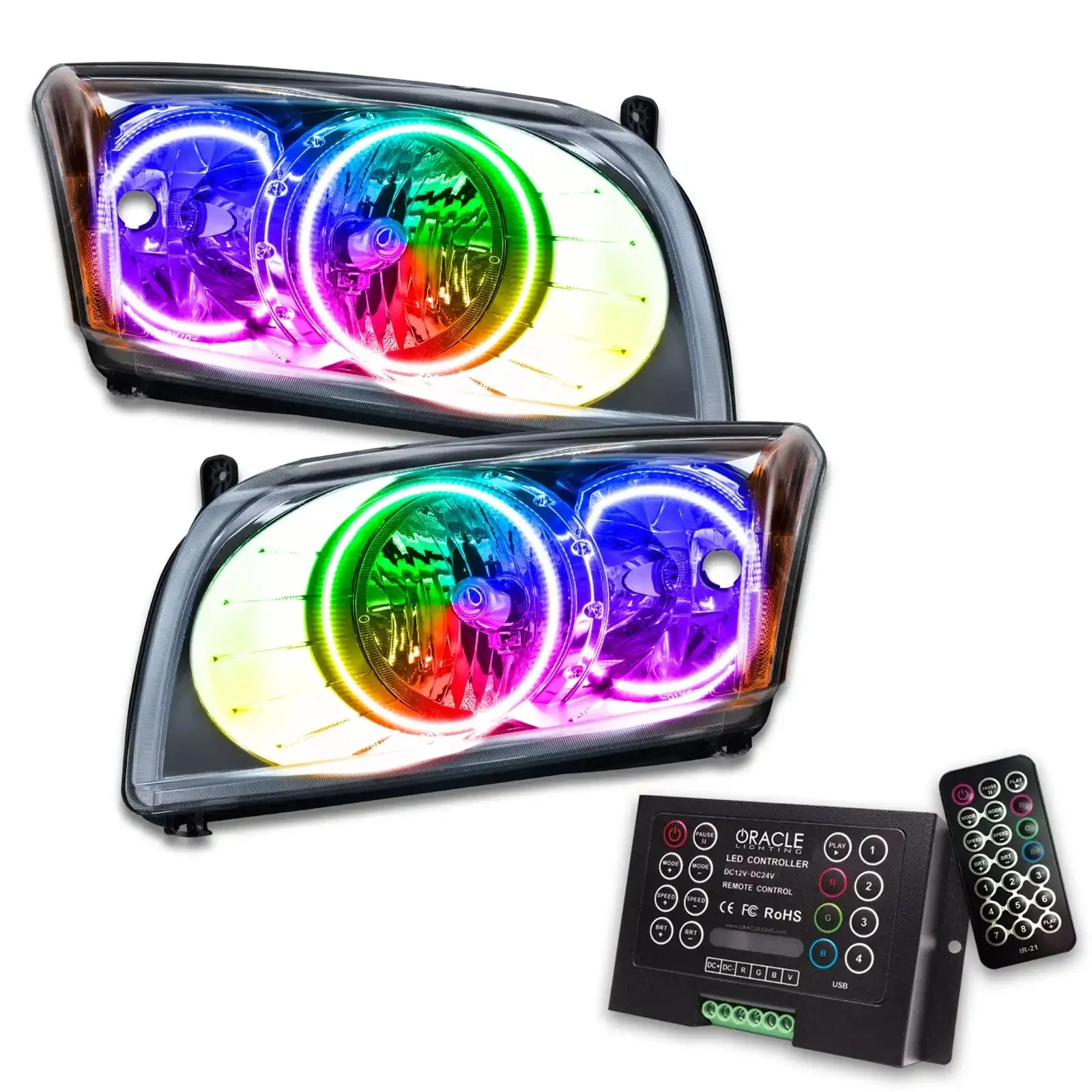 ORACLE Lighting 2007-2012 Dodge Caliber Pre-Assembled Headlights - Chrome - Image 9