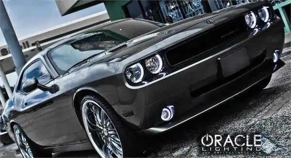 ORACLE Lighting 2008-2014 Dodge Challenger Pre-Assembled Halo Headlights - Non HID - Chrome - Image 13