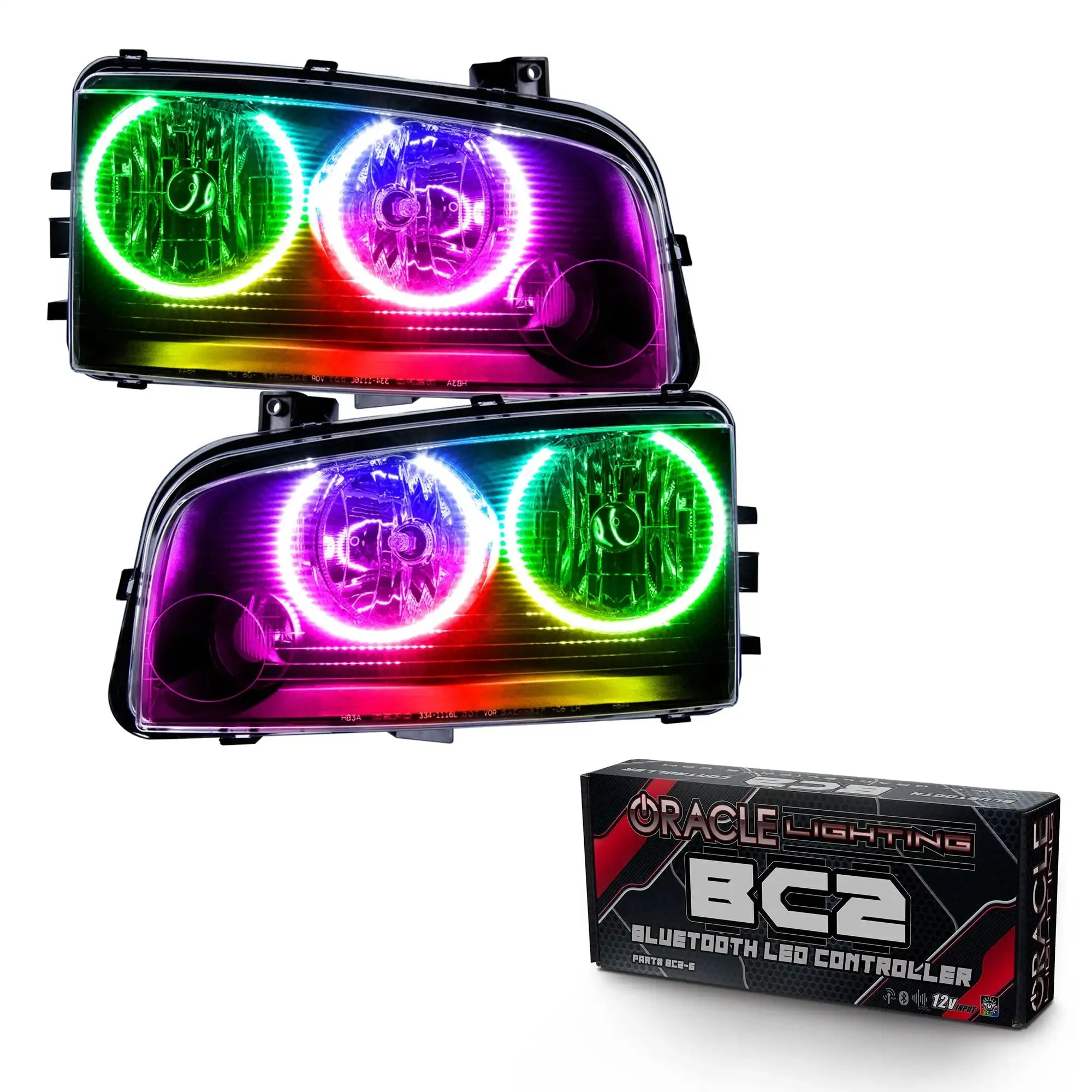 ORACLE Lighting 2005-2010 Dodge Charger Pre-Assembled Halo Headlights - Non HID - Image 12