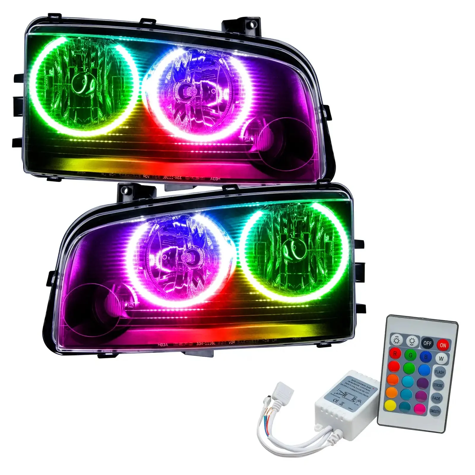 ORACLE Lighting 2005-2010 Dodge Charger Pre-Assembled Halo Headlights - Non HID - Image 9