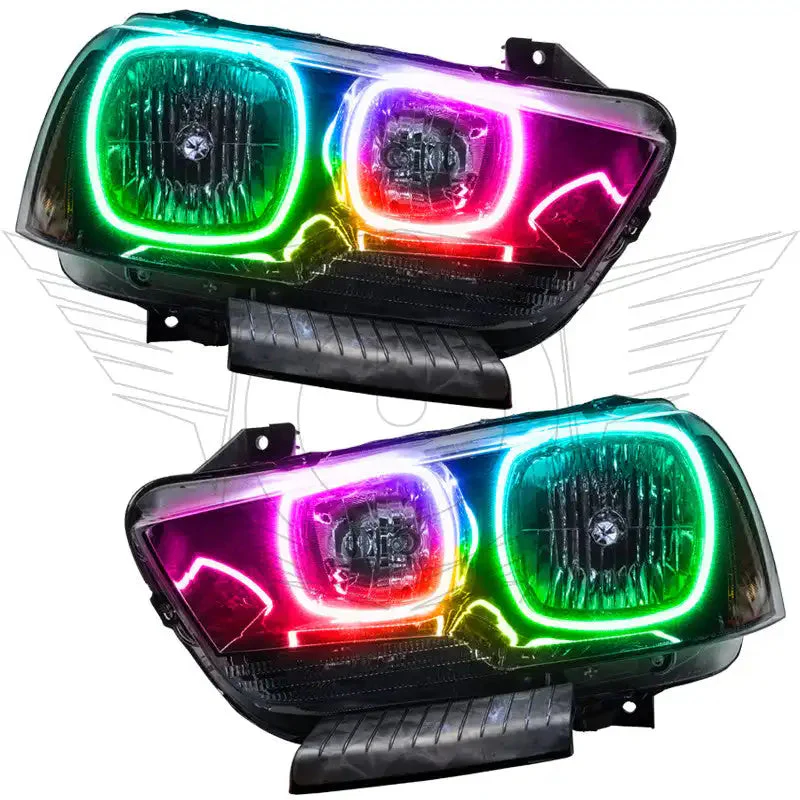 ORACLE Lighting 2011-2014 Dodge Charger Pre-Assembled Halo Headlights - Non HID - Black Housing - Image 7