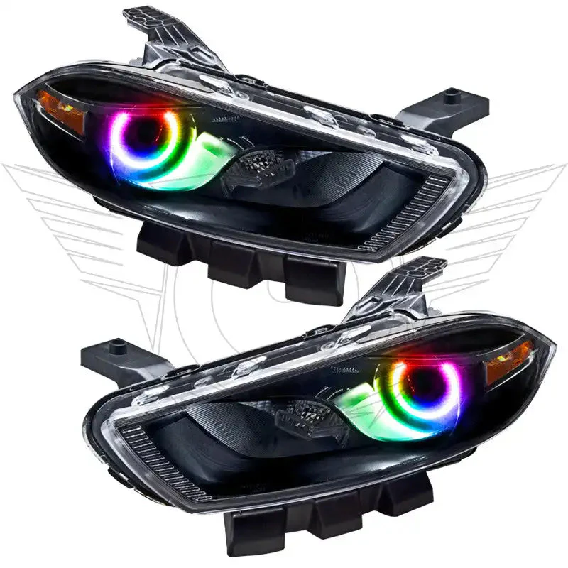 ORACLE Lighting 2013-2014 Dodge Dart Pre-Assembled Headlights - Black Housing (HID Style) - Image 8