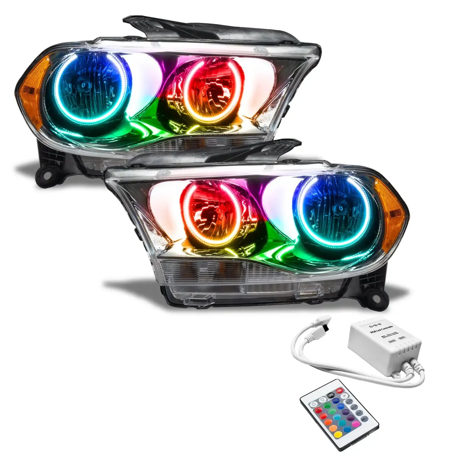 ORACLE Lighting 2011-2013 Dodge Durango Pre-Assembled Headlights Non-HID - Chrome Housing - Image 9