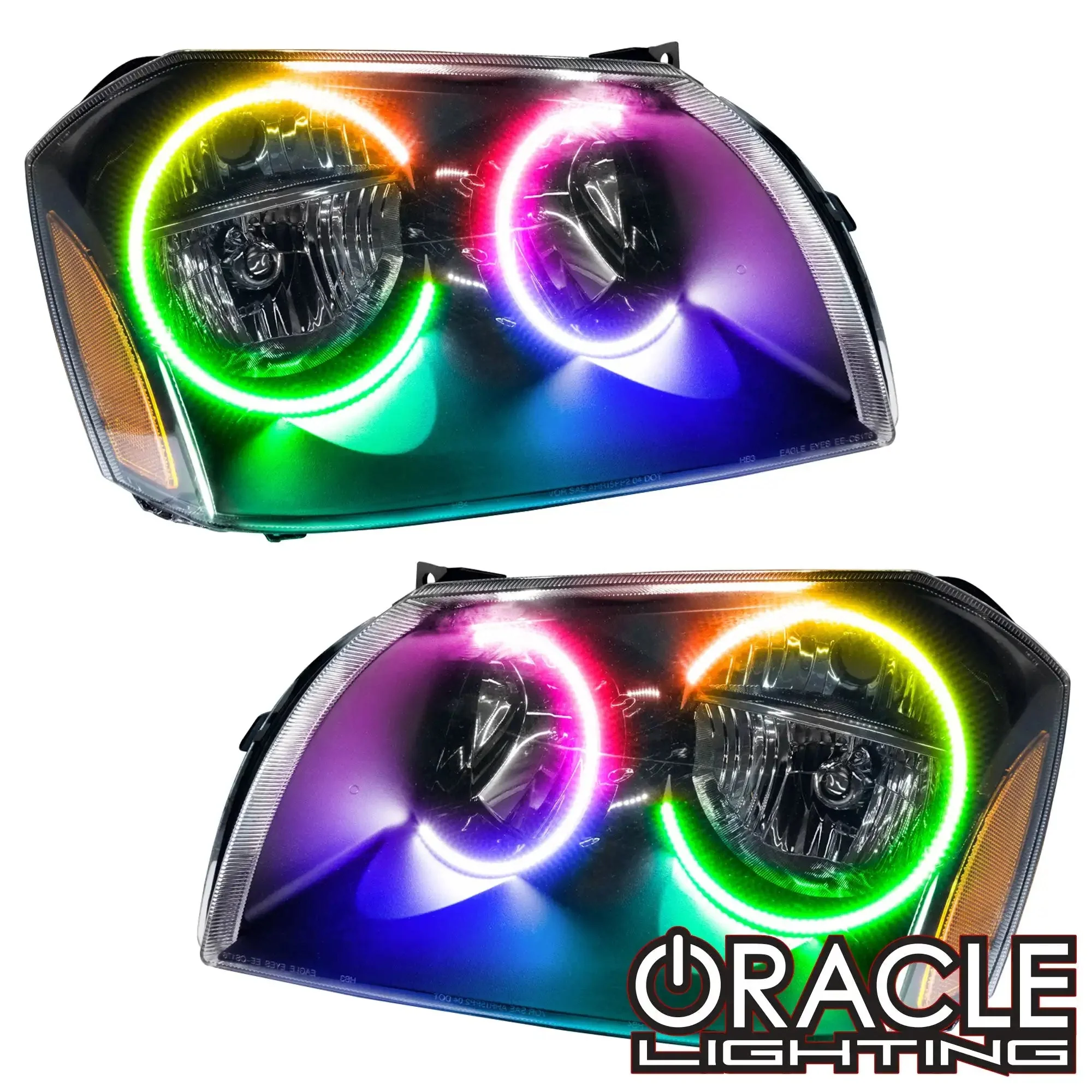 ORACLE Lighting 2005-2007 Dodge Magnum Pre-Assembled Halo Headlights - Black Housing