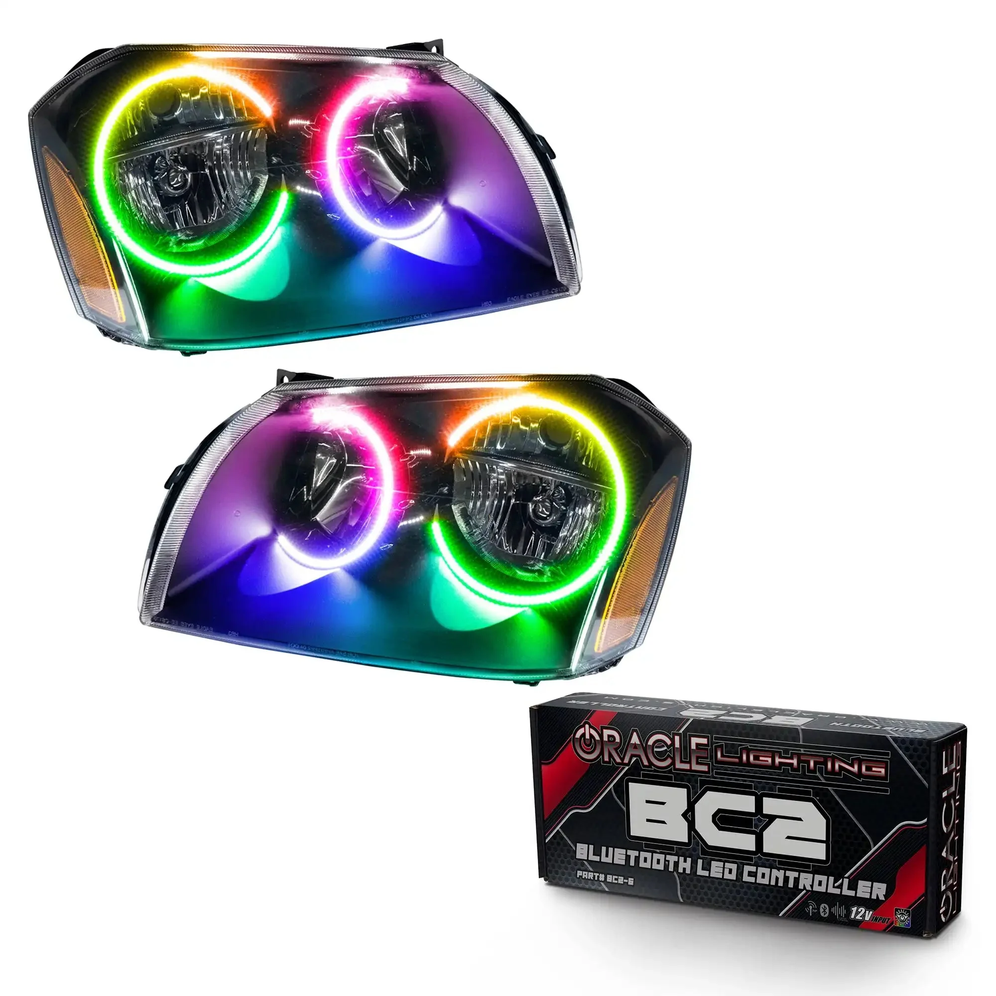 ORACLE Lighting 2005-2007 Dodge Magnum Pre-Assembled Halo Headlights - Black Housing - Image 10